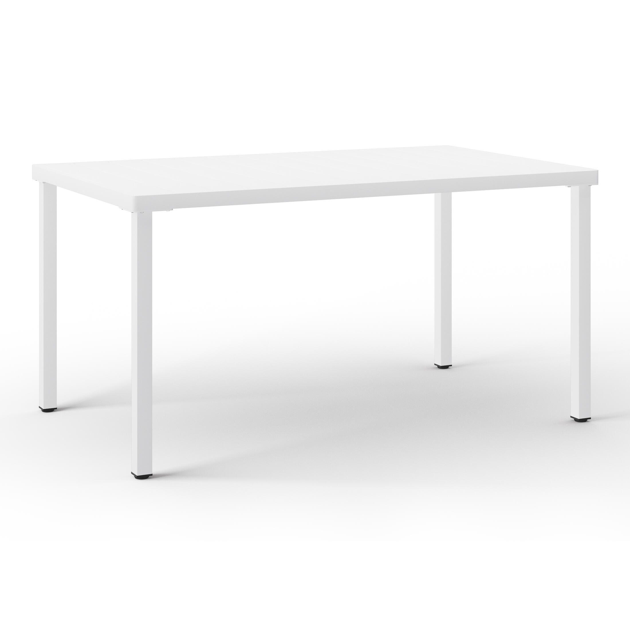 Westin Furniture Haven Solid Outdoor Dining Table and 6 Chairs, White, large