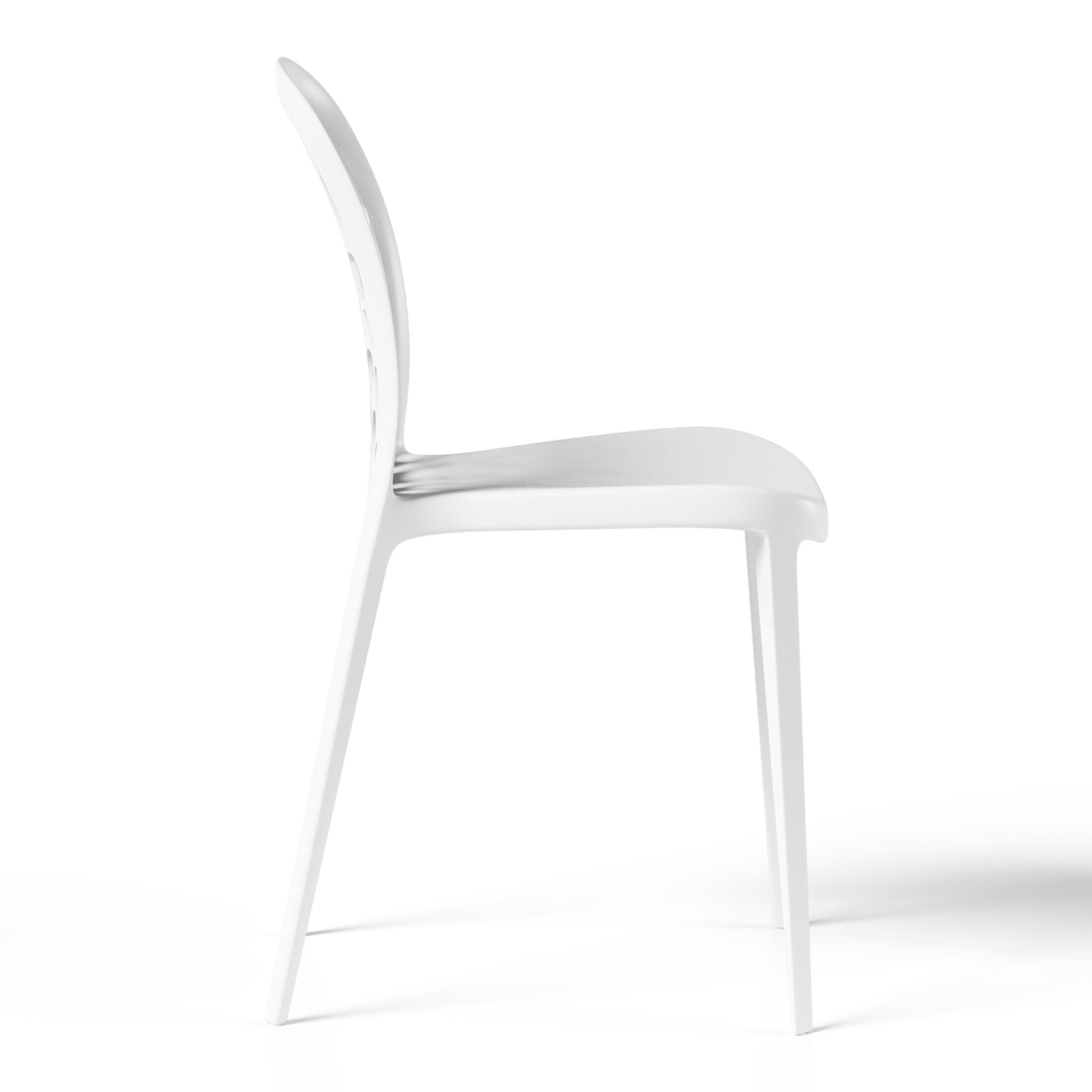Westin Furniture Vivienne Outdoor Dining Table and 6 Chairs, White, large