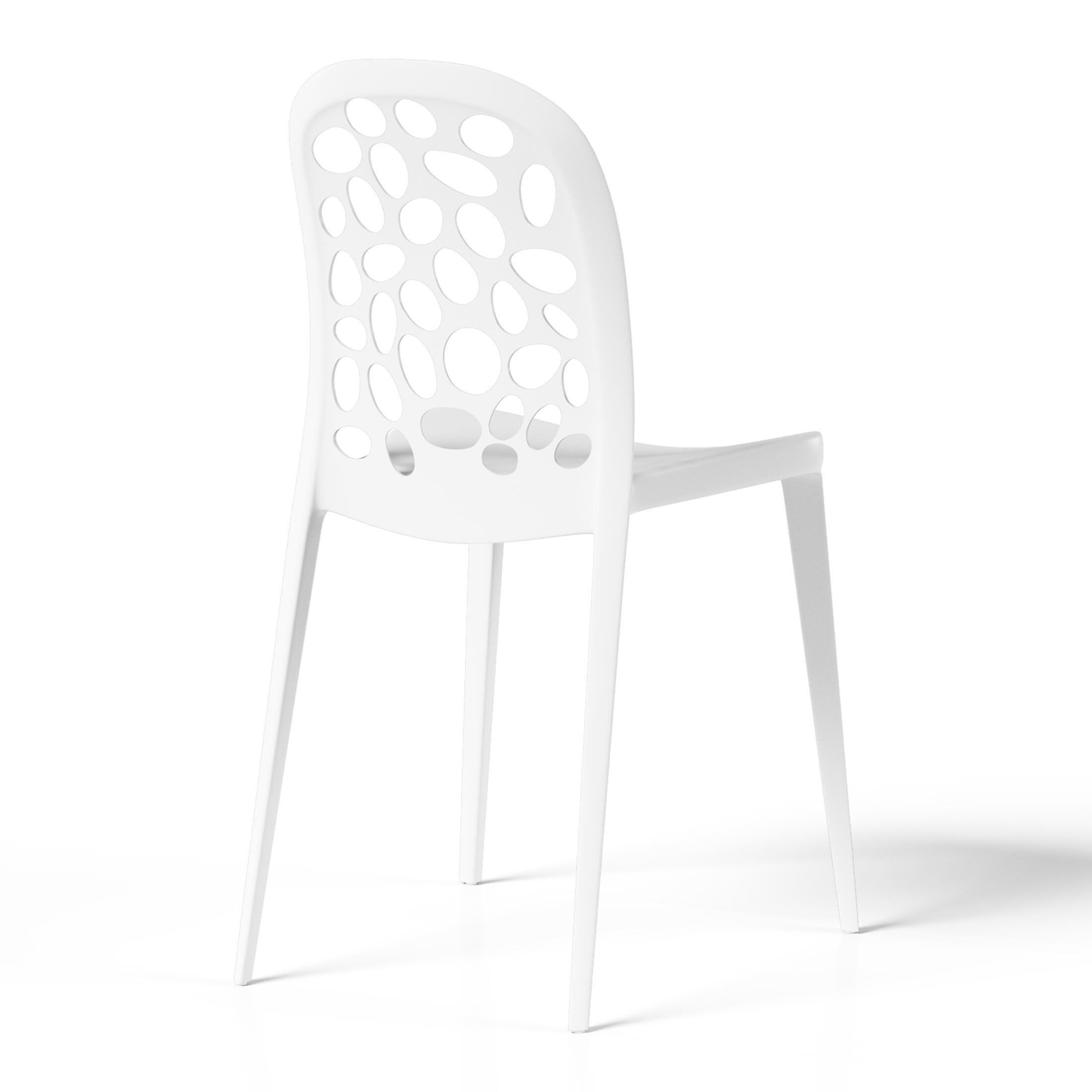 Westin Furniture Vivienne Outdoor Dining Table and 6 Chairs, White, large