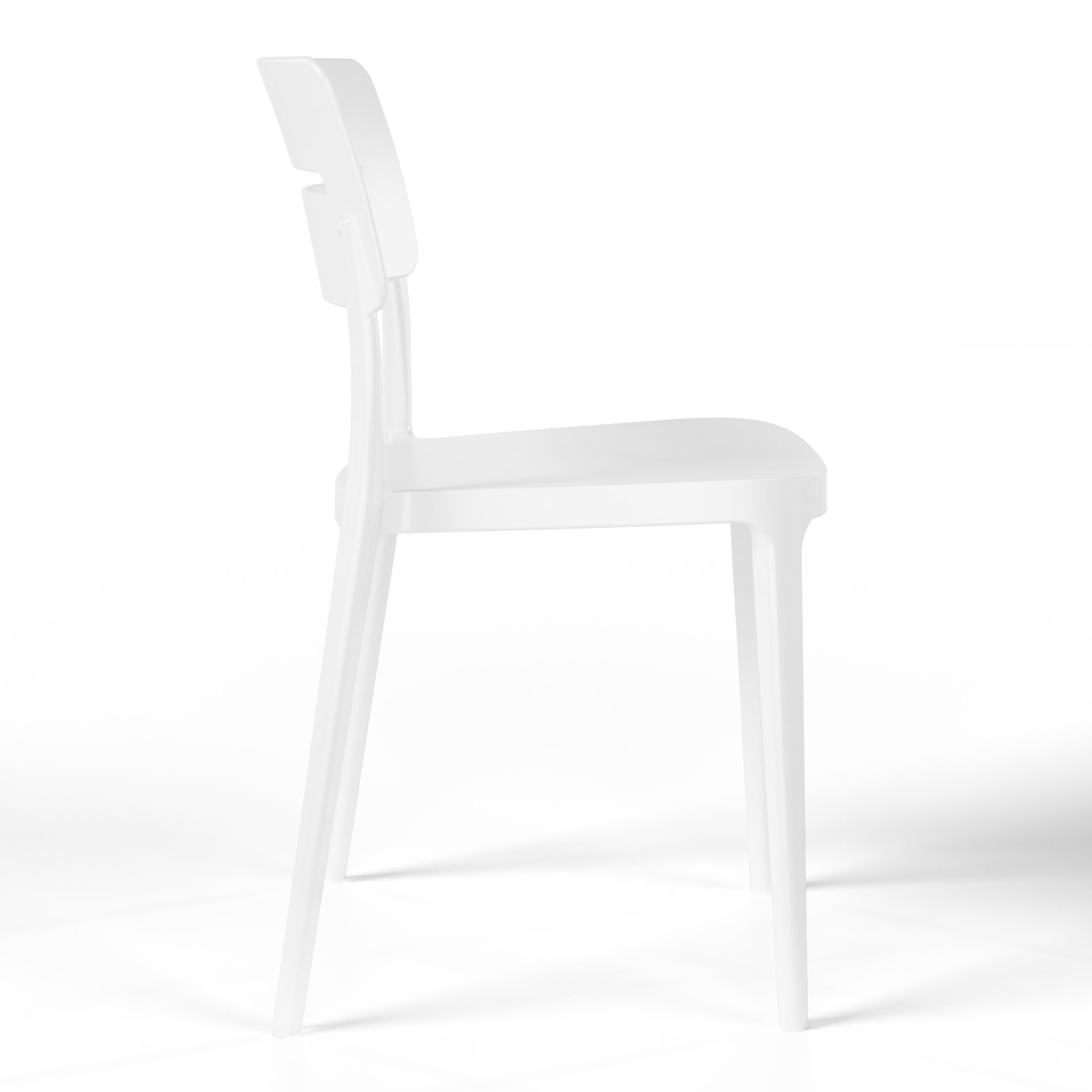 Westin Furniture Meadow Solid Outdoor Dining Table and 6 Chairs, White, large