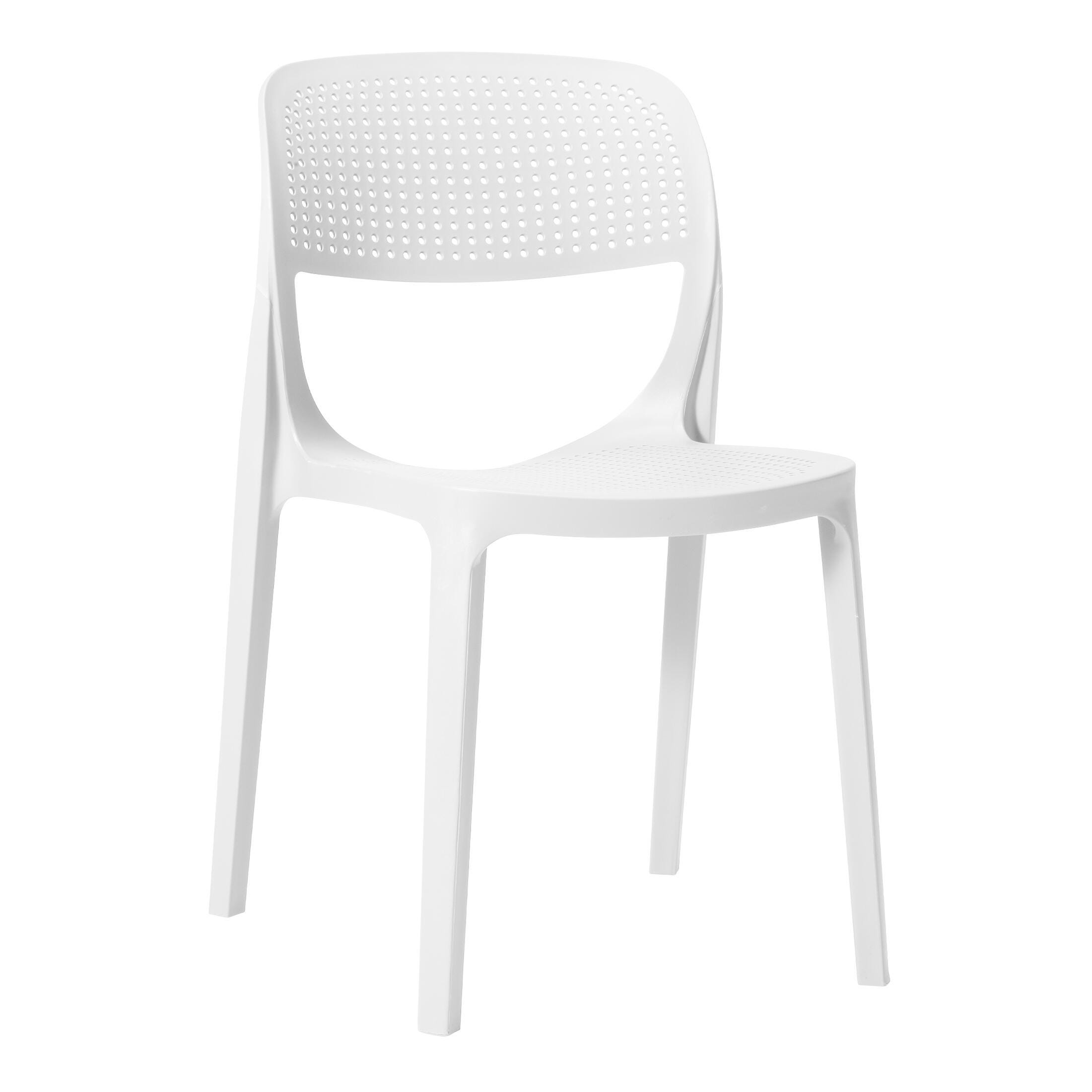 Westin Furniture Valencia Outdoor Dining Table and 6 Chairs, White, large