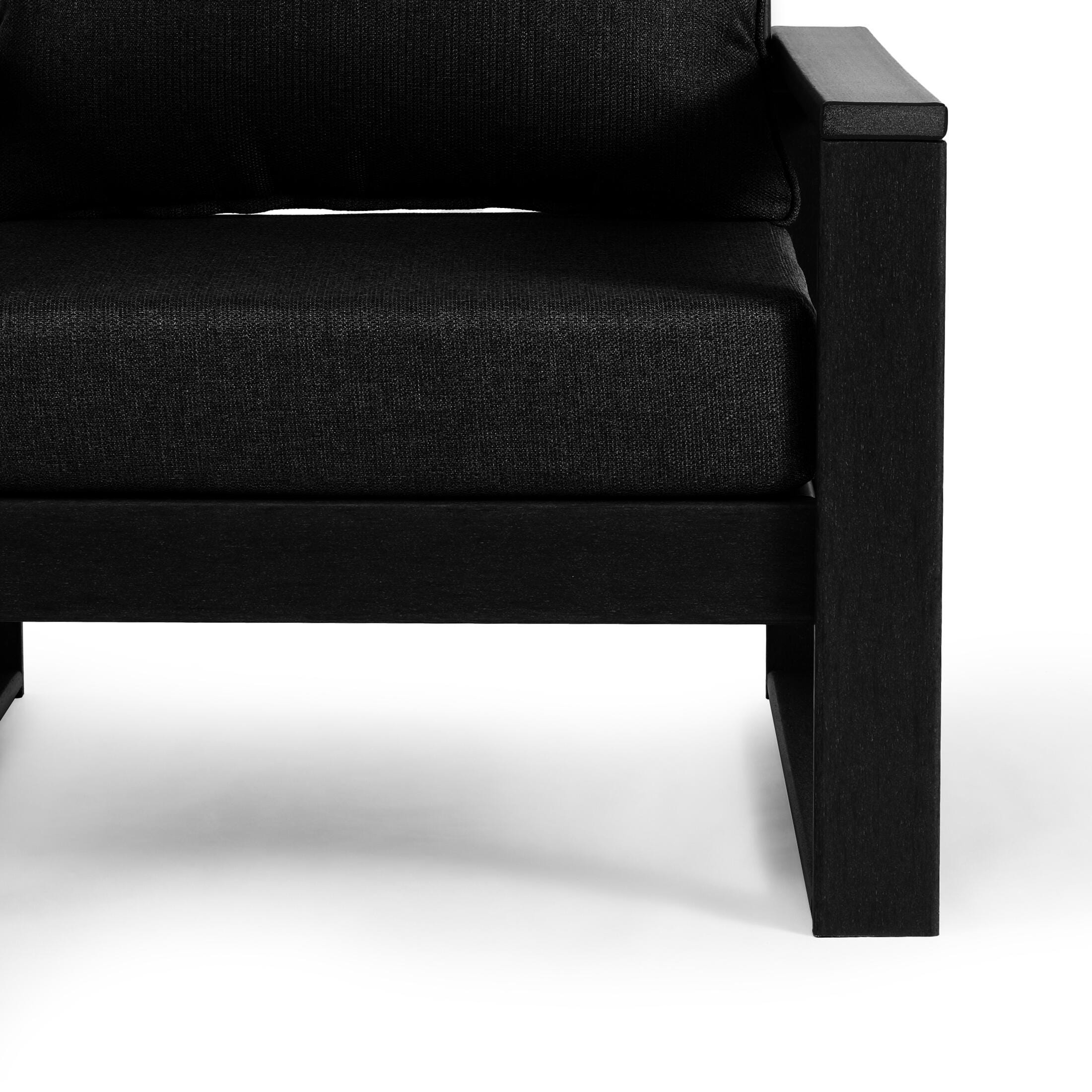 Westin Furniture Endless Outdoor Loveseat, Black, large
