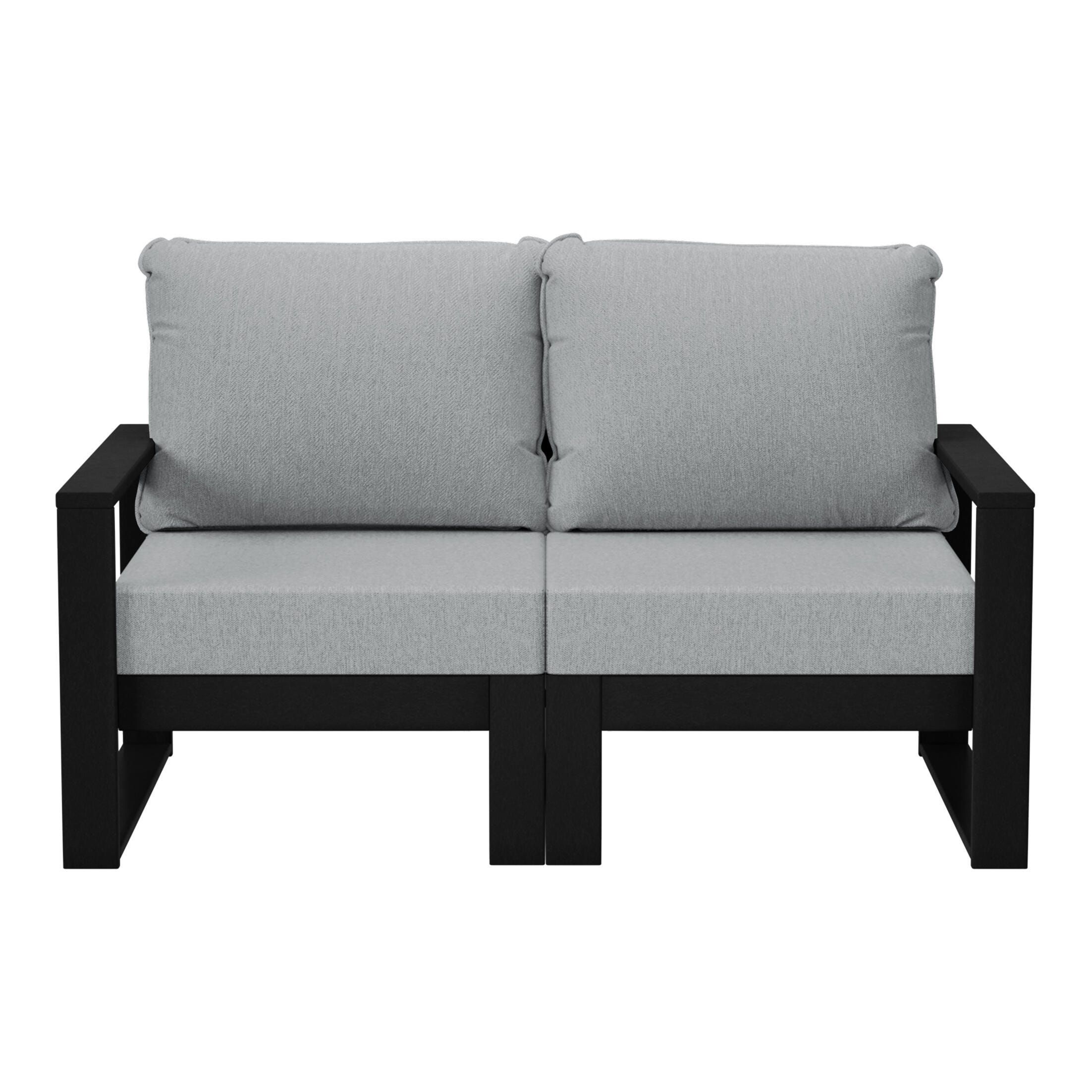 Westin Furniture Endless Outdoor Loveseat, Light Gray, large