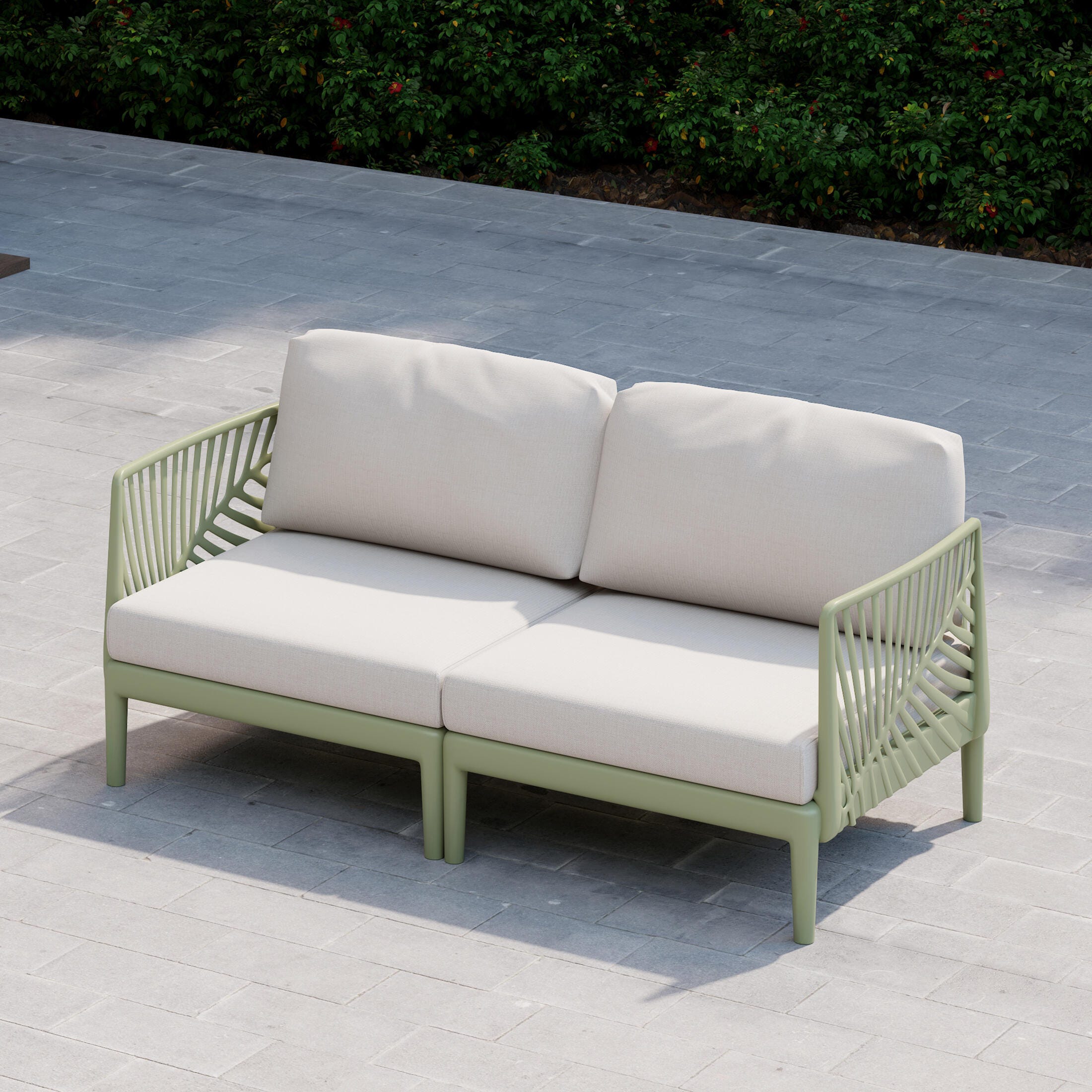 Westin Furniture Coastal Rose Outdoor Loveseat