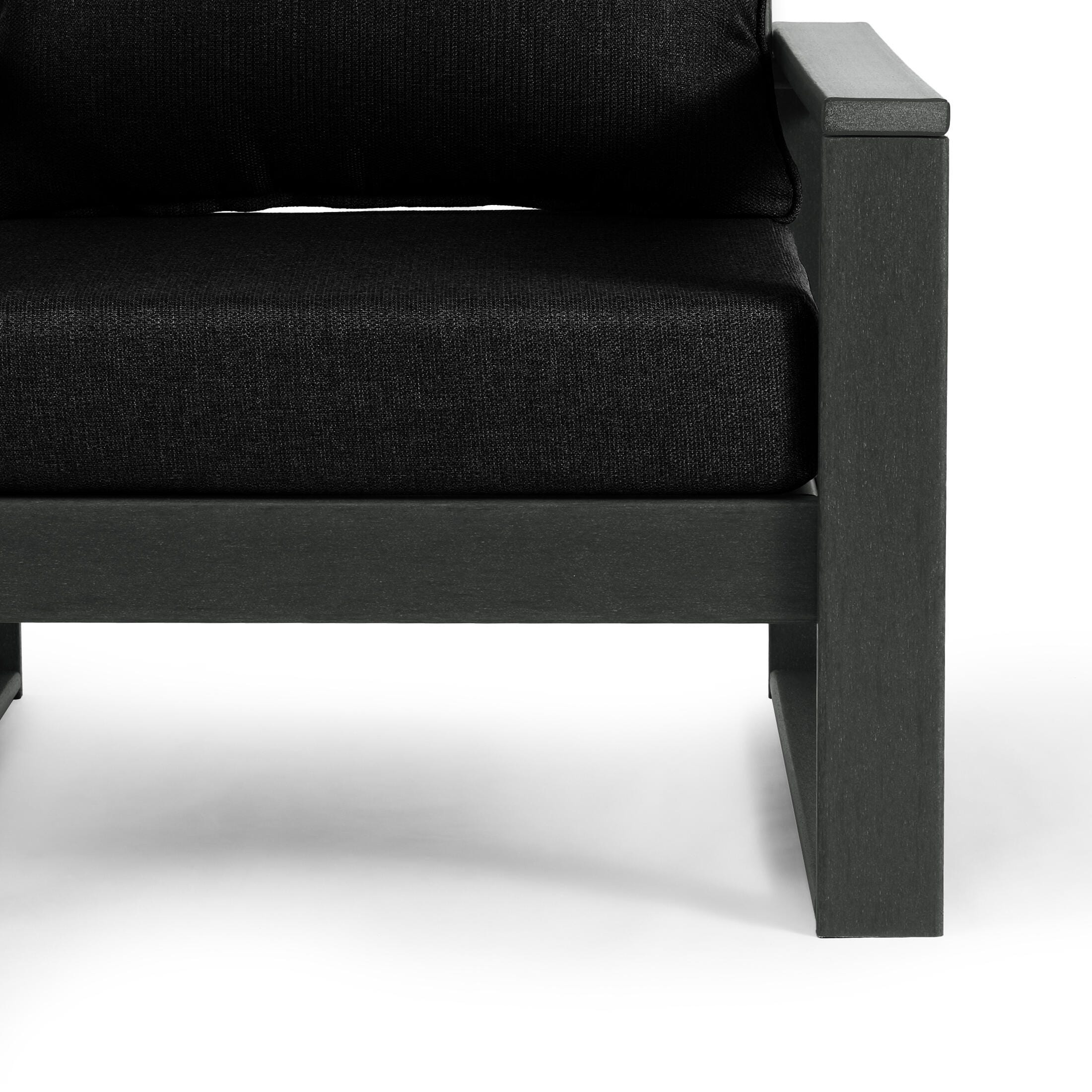Westin Furniture Endless Outdoor Loveseat, Charcoal Black, large