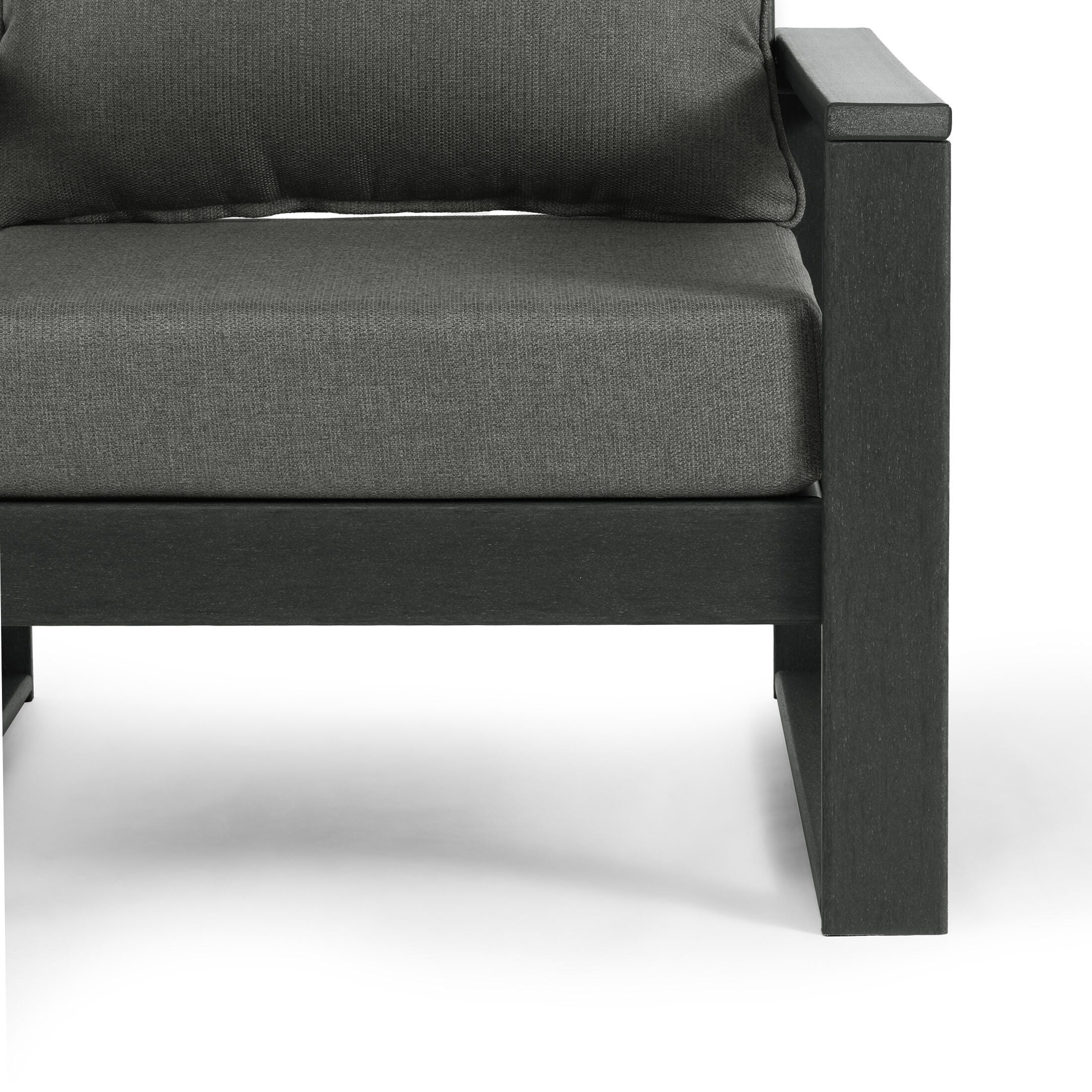Westin Furniture Endless Outdoor Loveseat, Charcoal Gray, large