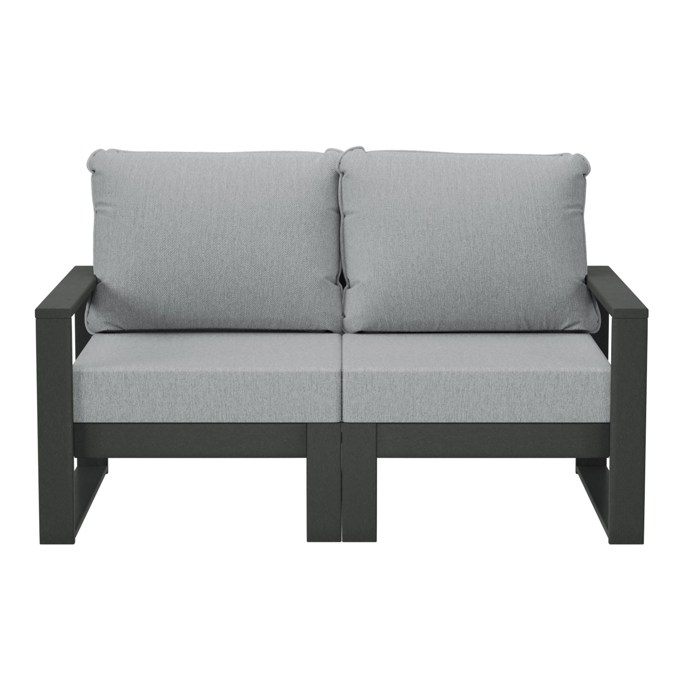 Westin Furniture Endless Outdoor Loveseat, Ash Gray, large