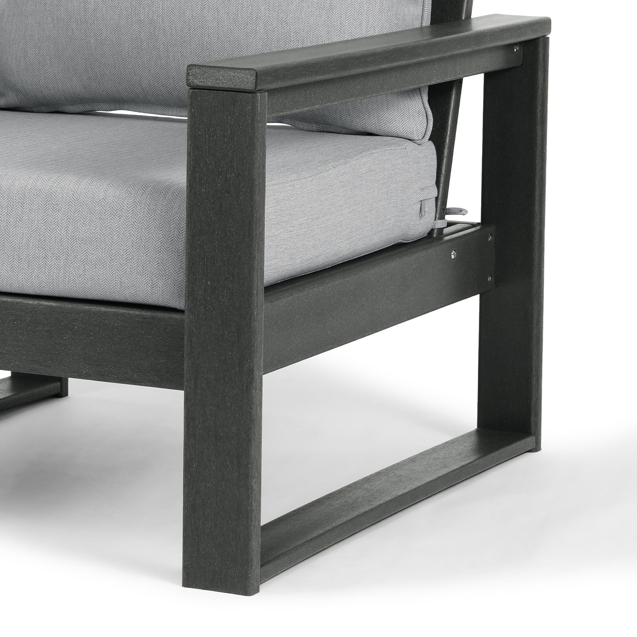 Westin Furniture Endless Outdoor Loveseat, Ash Gray, large