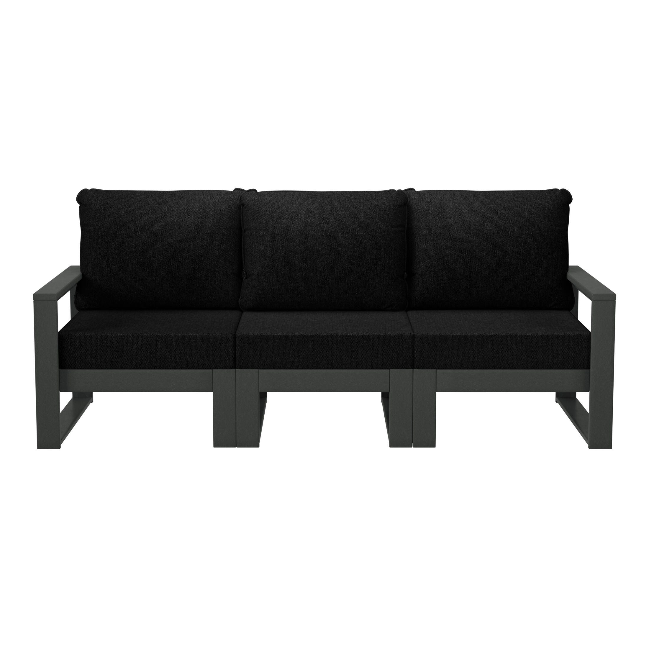 Westin Furniture Endless Outdoor Sofa, Black, large