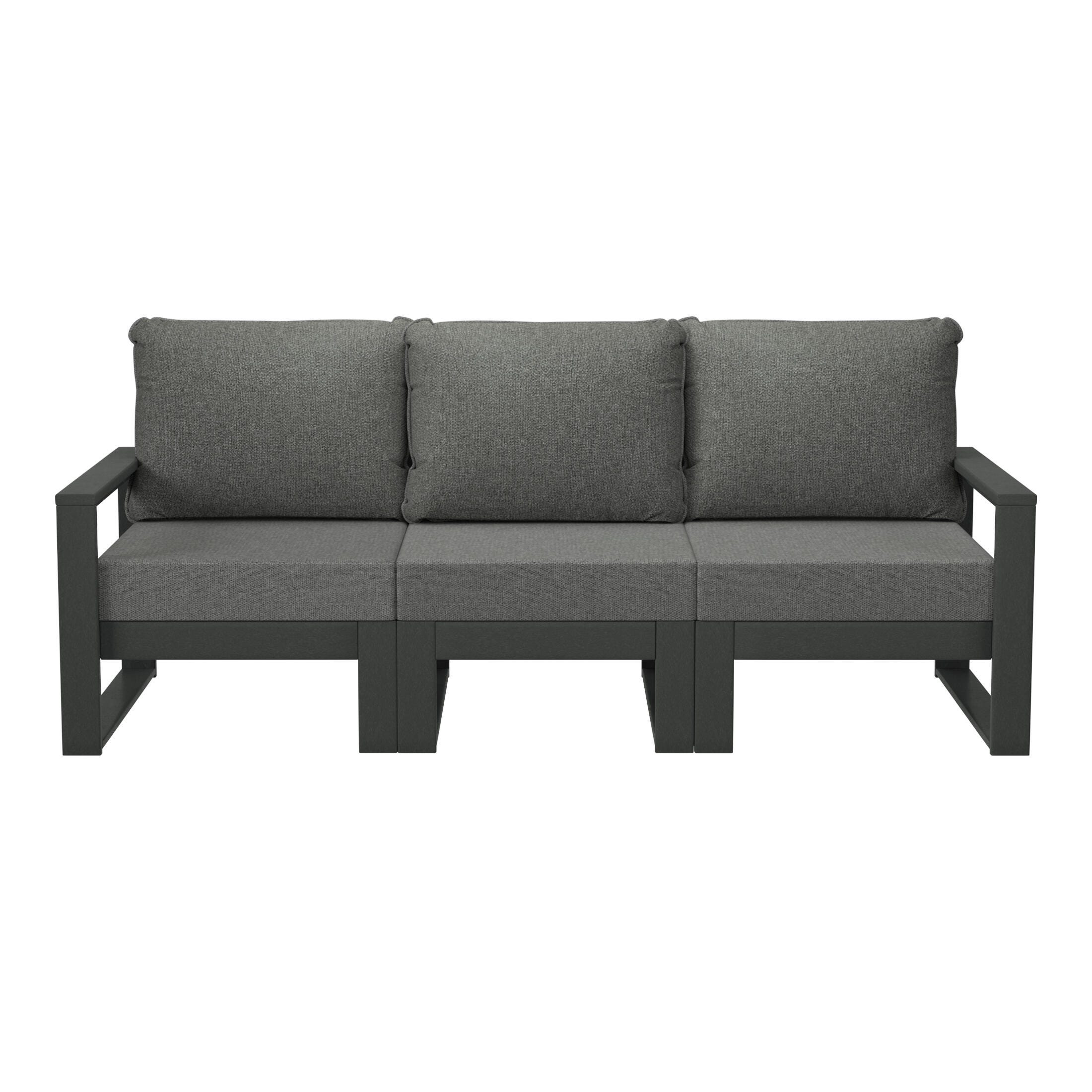 Westin Furniture Endless Outdoor Sofa, Dark Gray, large