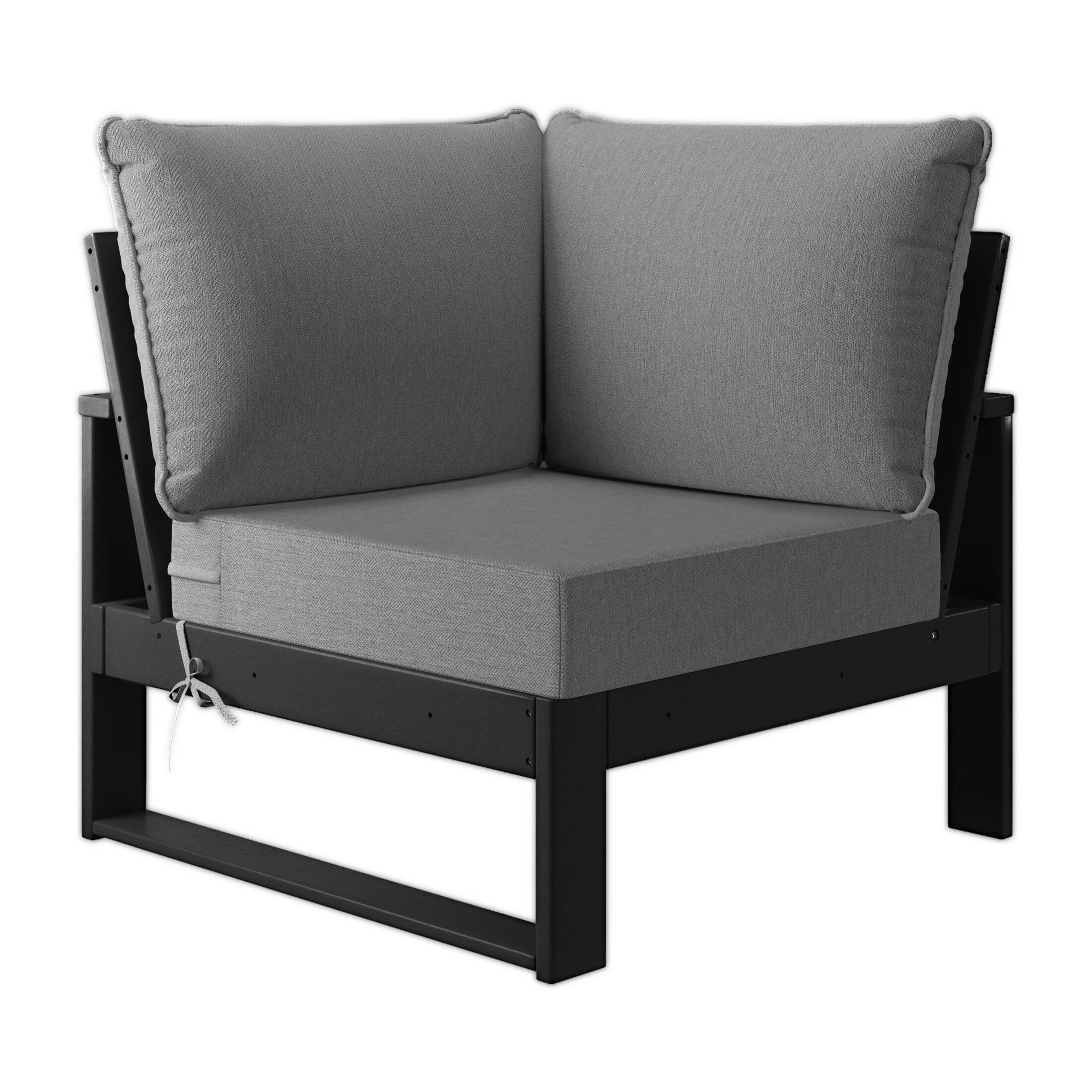 Westin Furniture Endless 4-Piece Outdoor Sectional Sofa, Ash Gray, large