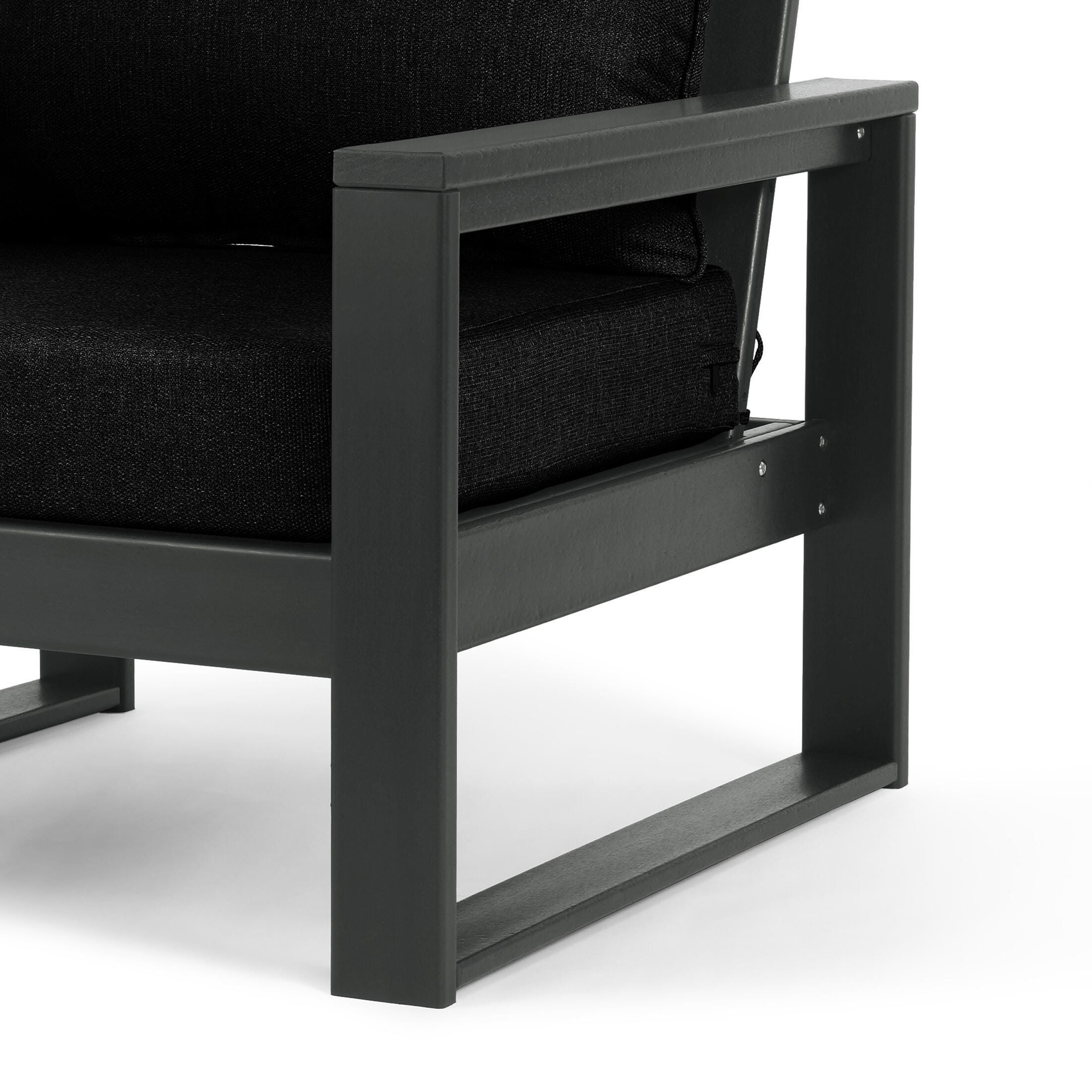 Westin Furniture Endless 4-Piece Outdoor Sectional Sofa, Black, large