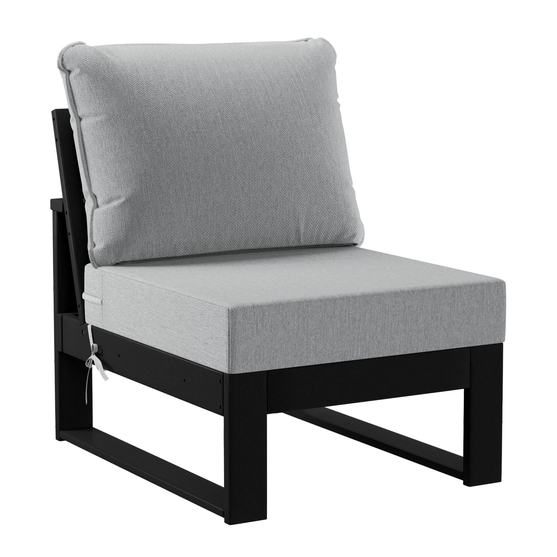 Westin Furniture Endless 4-Piece Outdoor Sectional Set, Light Gray, large