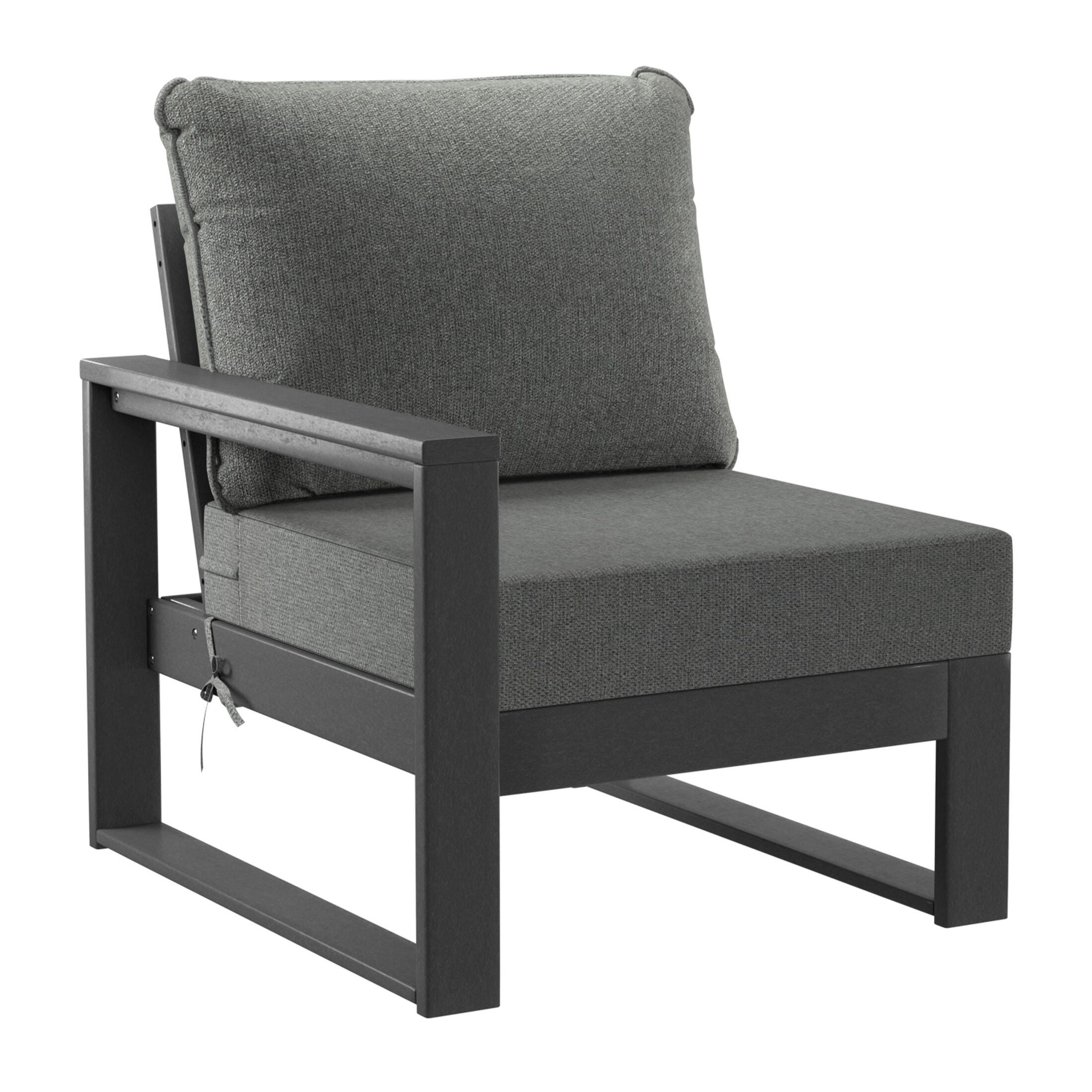 Westin Furniture Endless 4-Piece Outdoor Sectional Set, Dark Gray, large