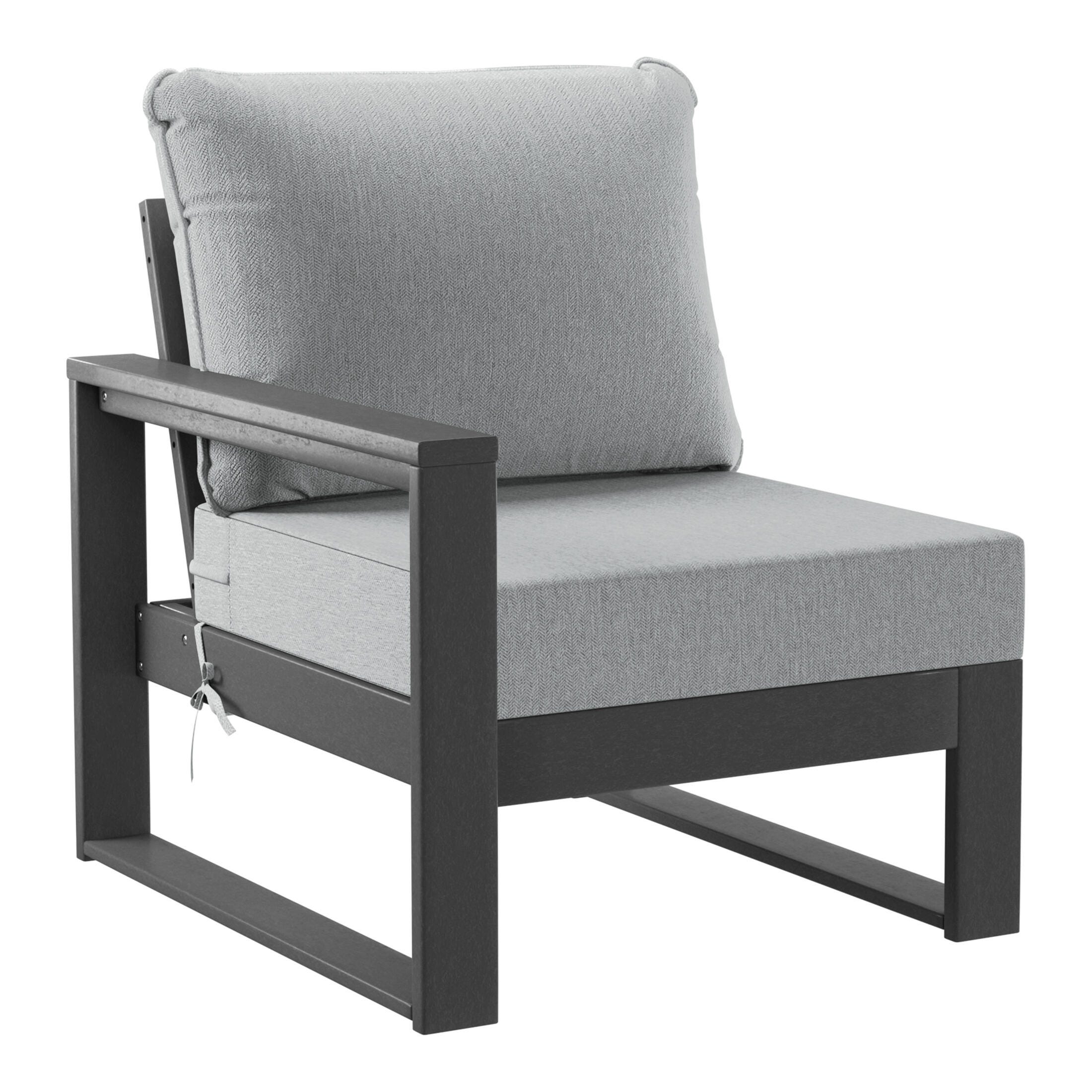 Westin Furniture Endless 5-Piece Outdoor Sectional Sofa, Gray, large
