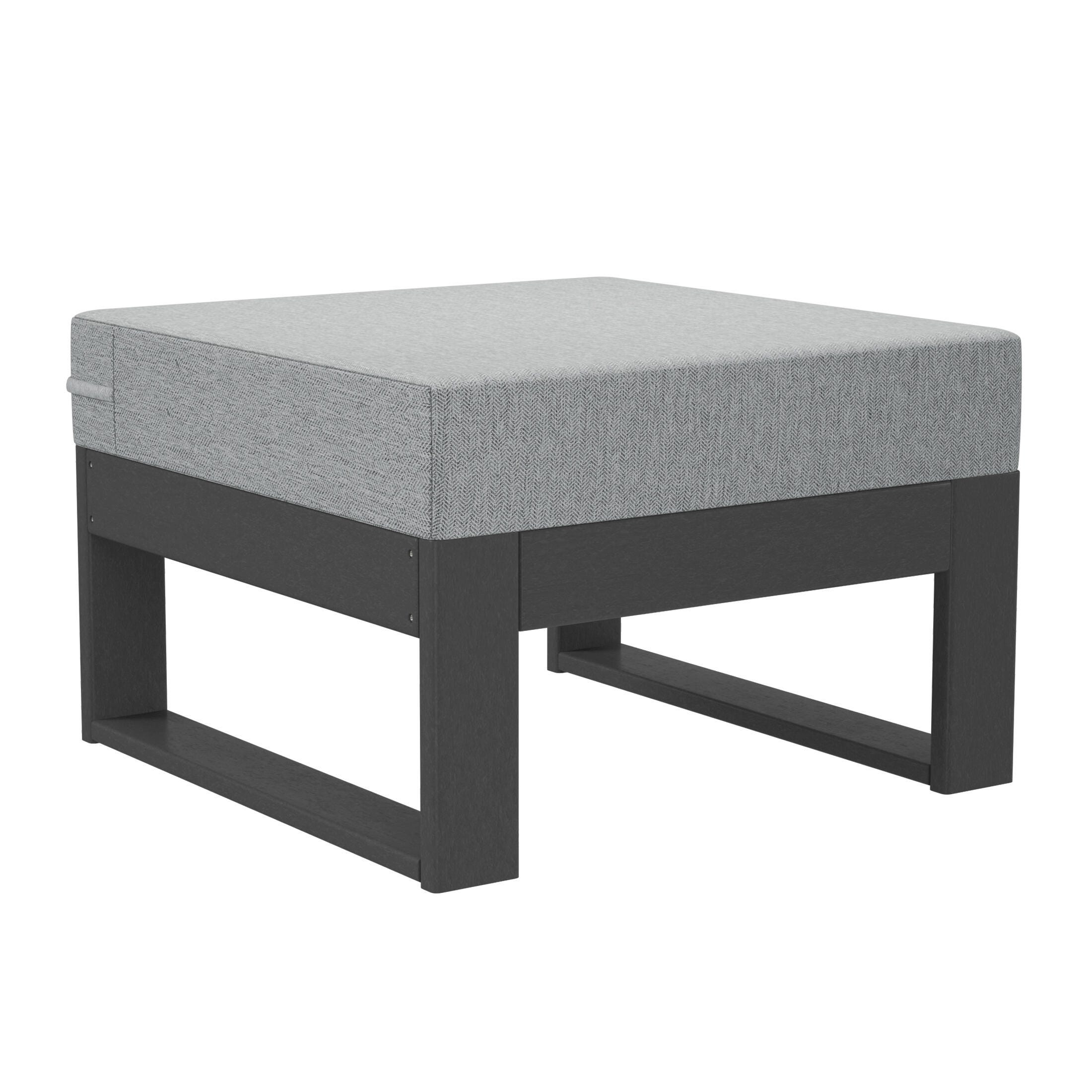 Westin Furniture Endless Solid 4-Piece Outdoor Sectional Set, Gray, large