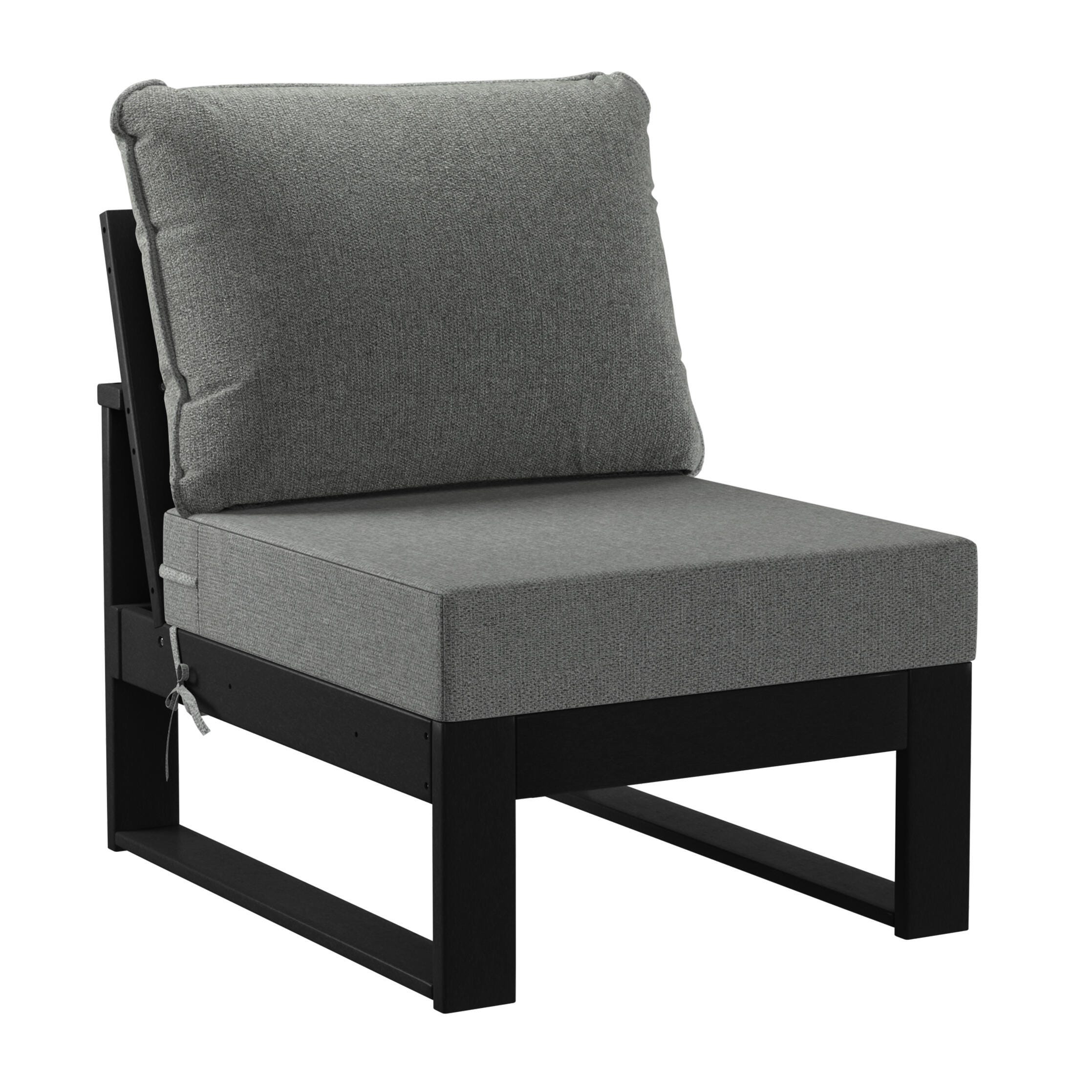 Westin Furniture Endless 6-Piece Outdoor Sectional Sofa, Ash Gray, large
