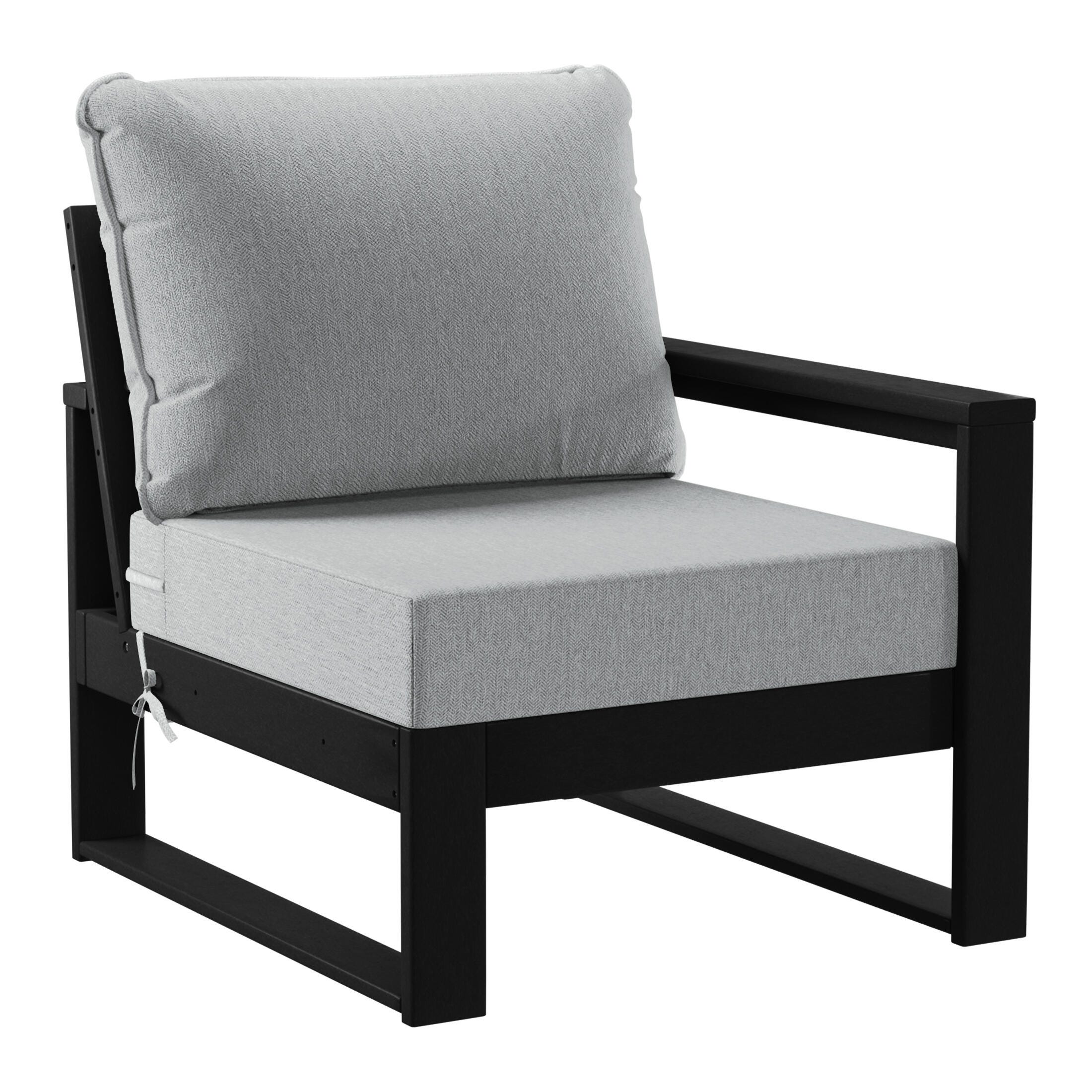 Westin Furniture Endless 6-Piece Outdoor Sectional Sofa, Light Gray, large