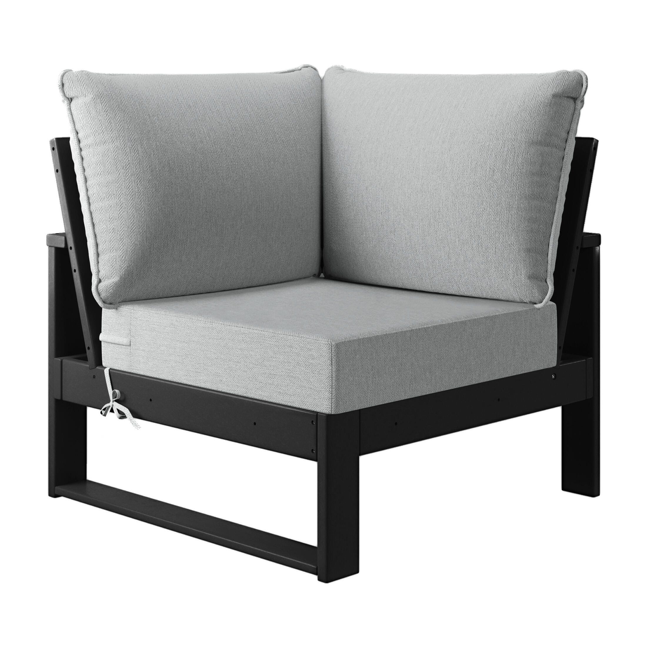 Westin Furniture Endless 6-Piece Outdoor Sectional Sofa, Light Gray, large