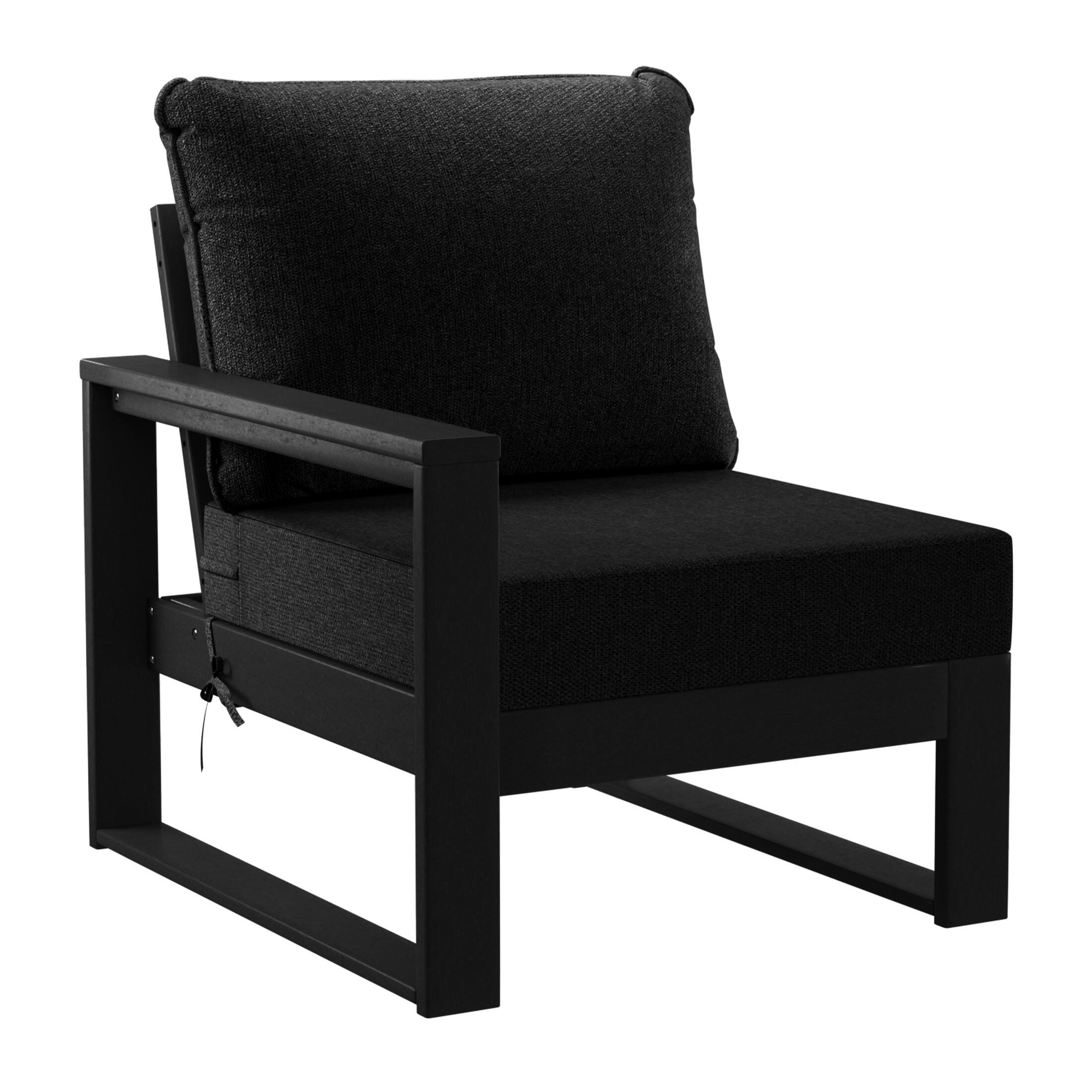 Westin Furniture Endless 7-Piece Outdoor Sectional Set, Charcoal Black, large