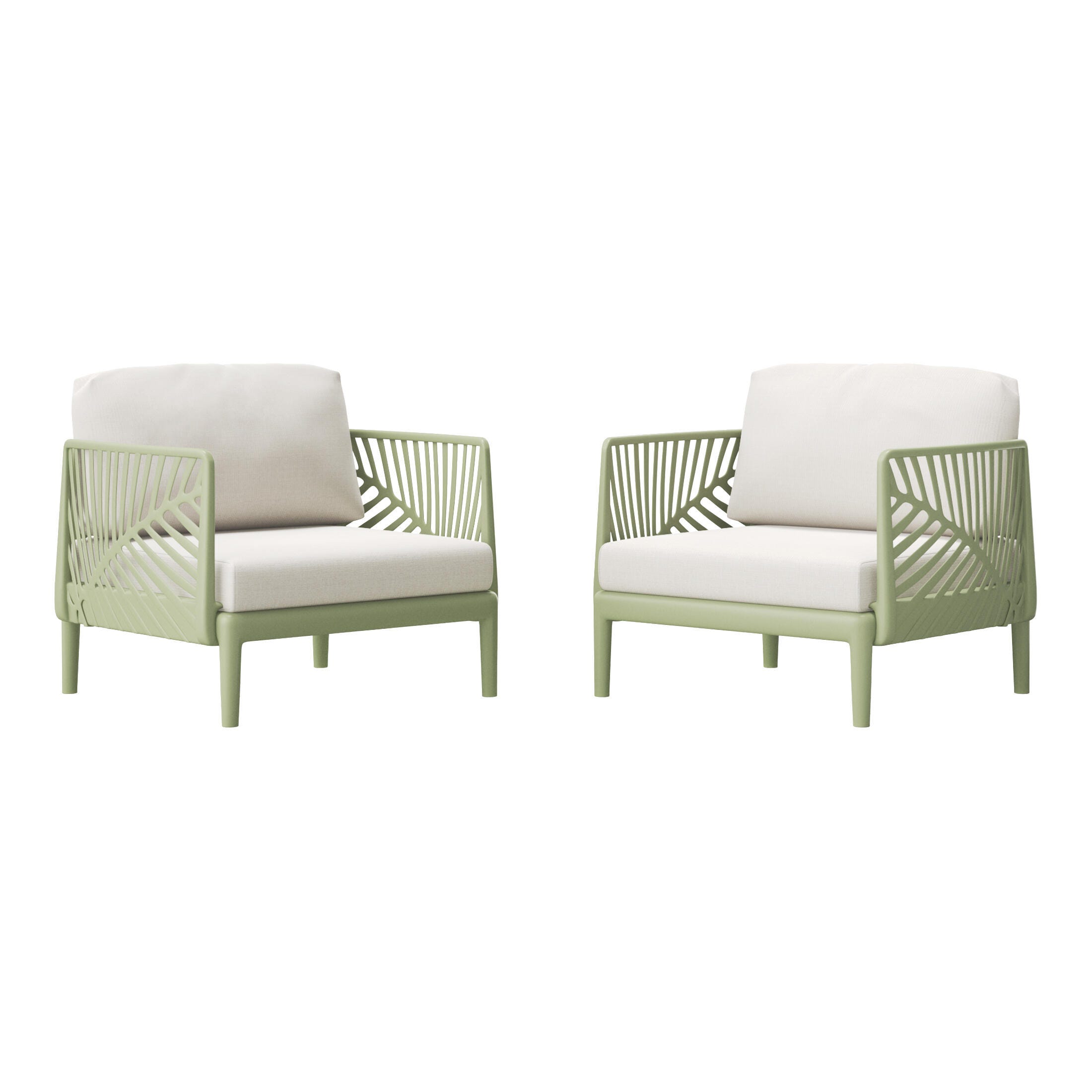 Westin Furniture Coastal Rose Outdoor Club Chair(Set of 2), , large