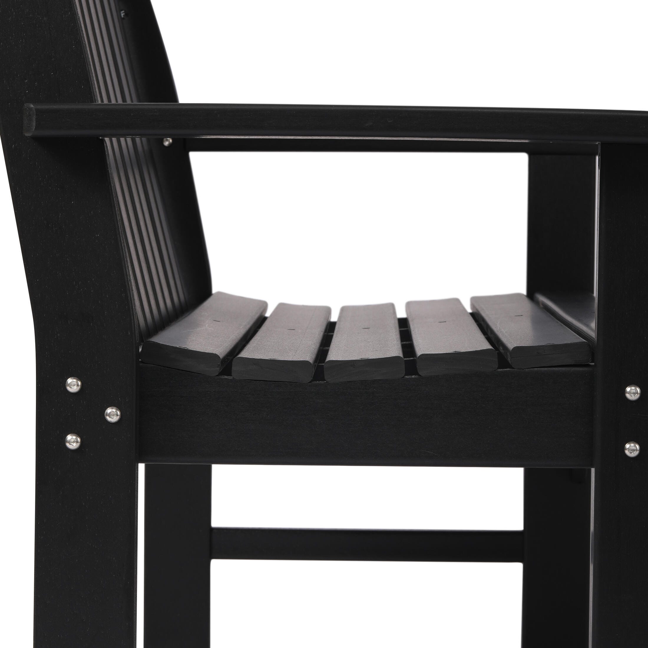 Westin Furniture Laguna Solid Outdoor Conversation Set, Black, large