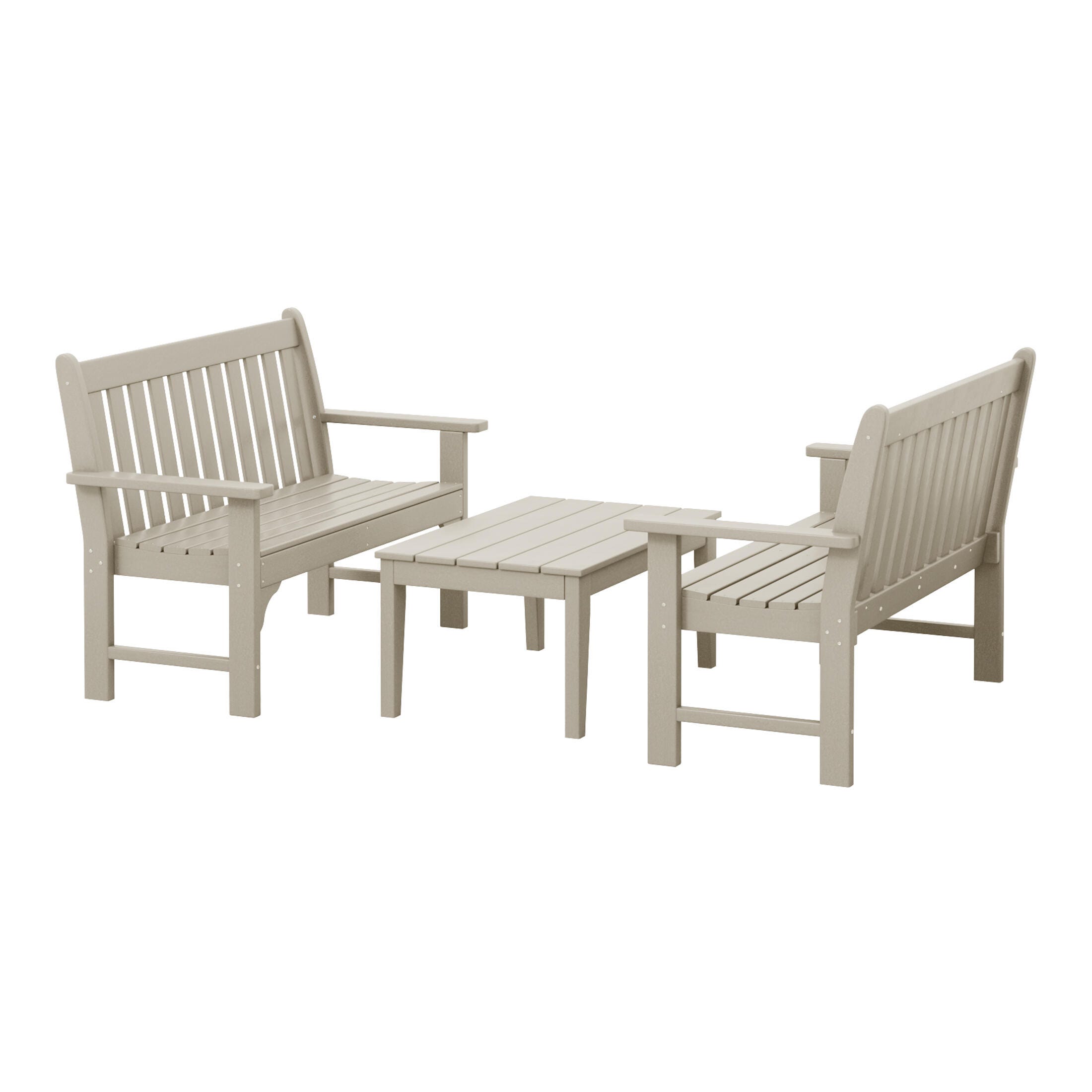 Westin Furniture Laguna Solid Outdoor Conversation Set, Sand, large
