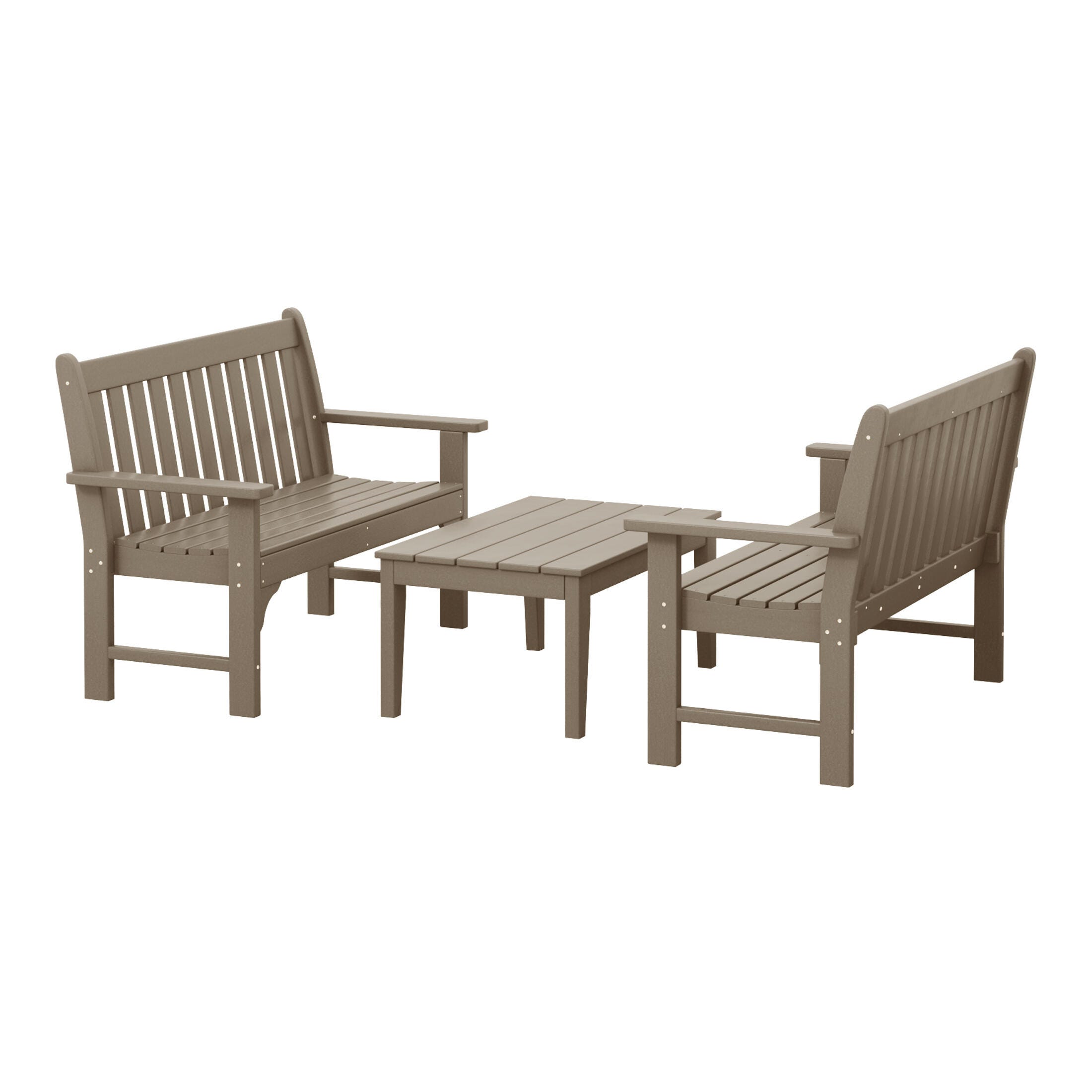 Westin Furniture Laguna Solid Outdoor Conversation Set, Brown, large