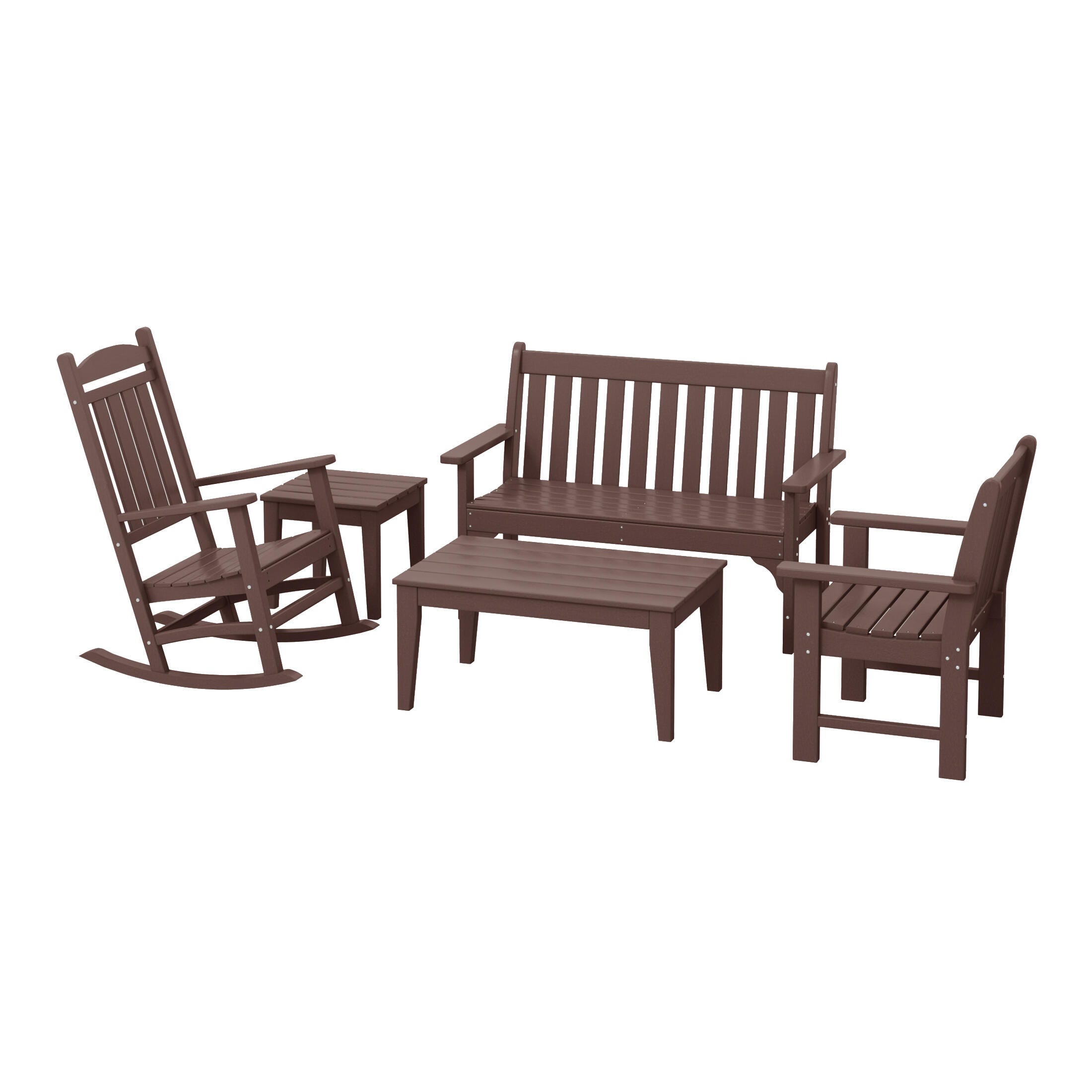 Westin Furniture Laguna Outdoor Conversation Set, Dark Brown, large