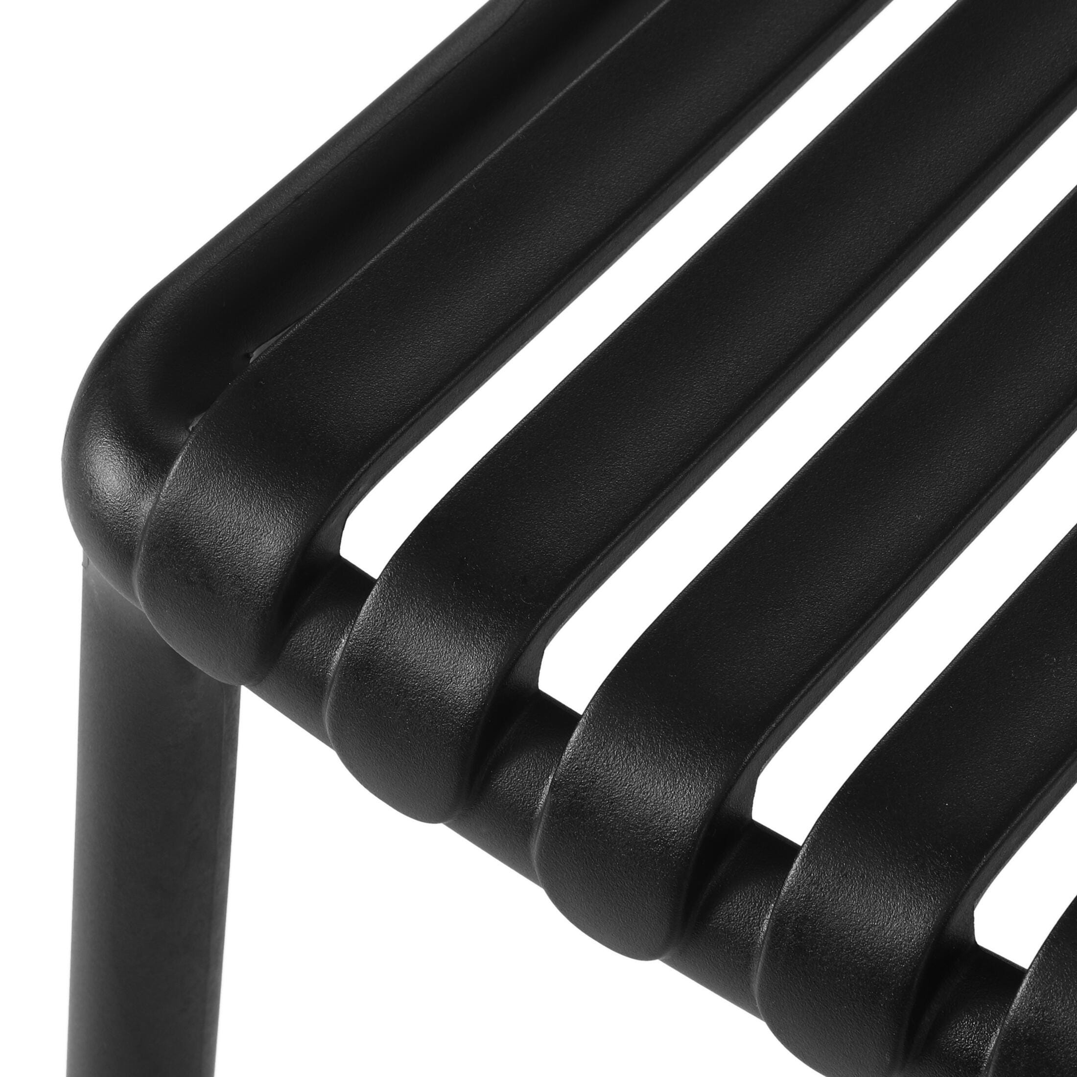 Westin Furniture Harlow Rectangular Outdoor Dining Table and 6 Chairs, Black, large