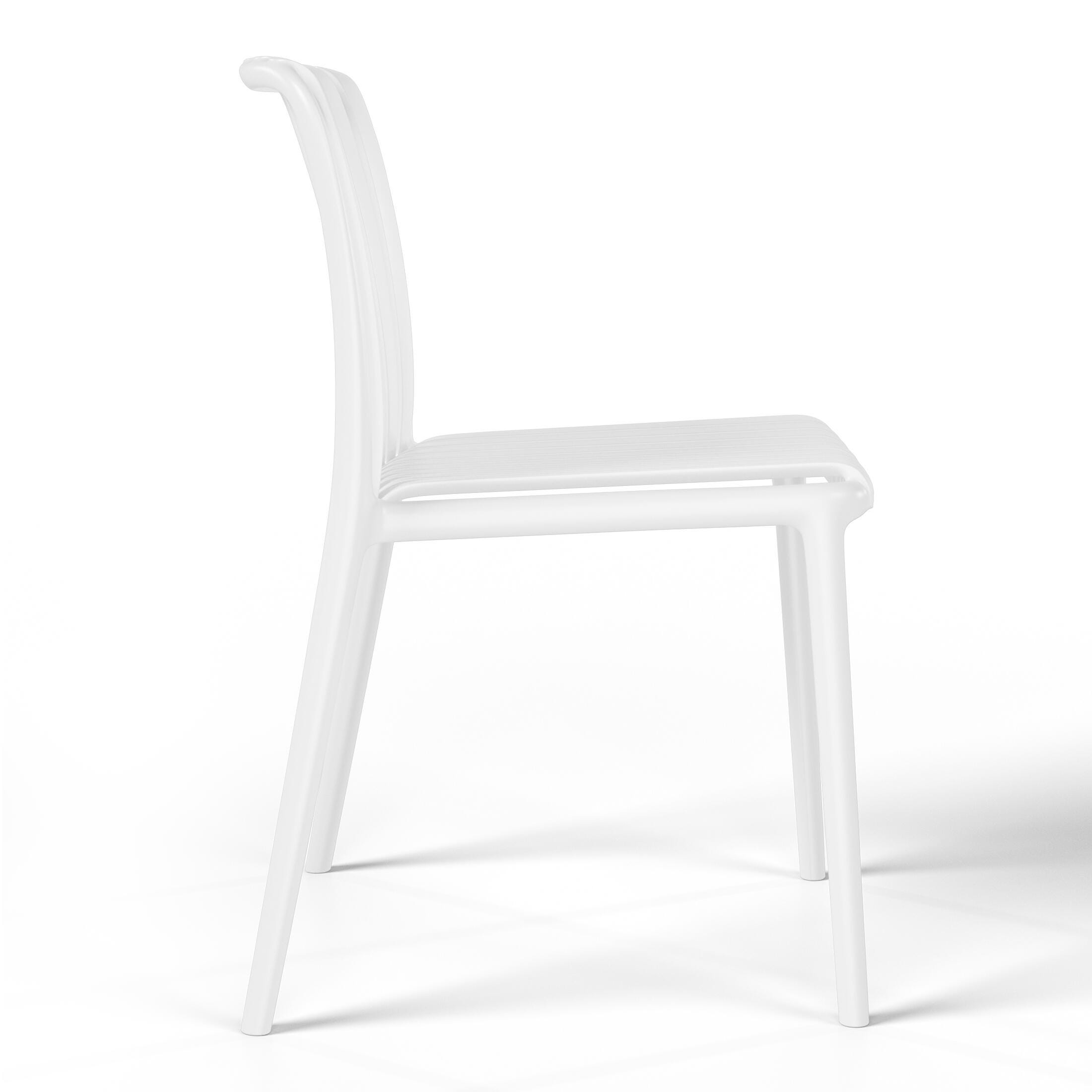 Westin Furniture Harlow Rectangular Outdoor Dining Table and 6 Chairs, White, large
