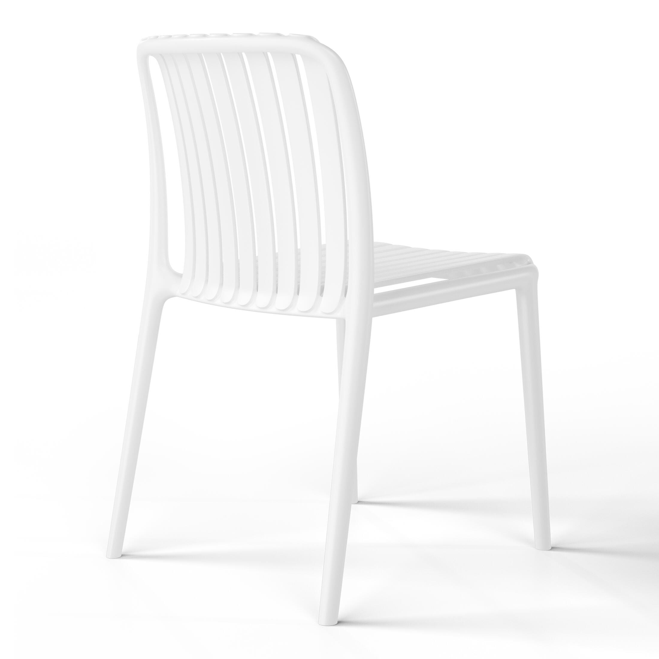 Westin Furniture Harlow Rectangular Outdoor Dining Table and 6 Chairs, White, large