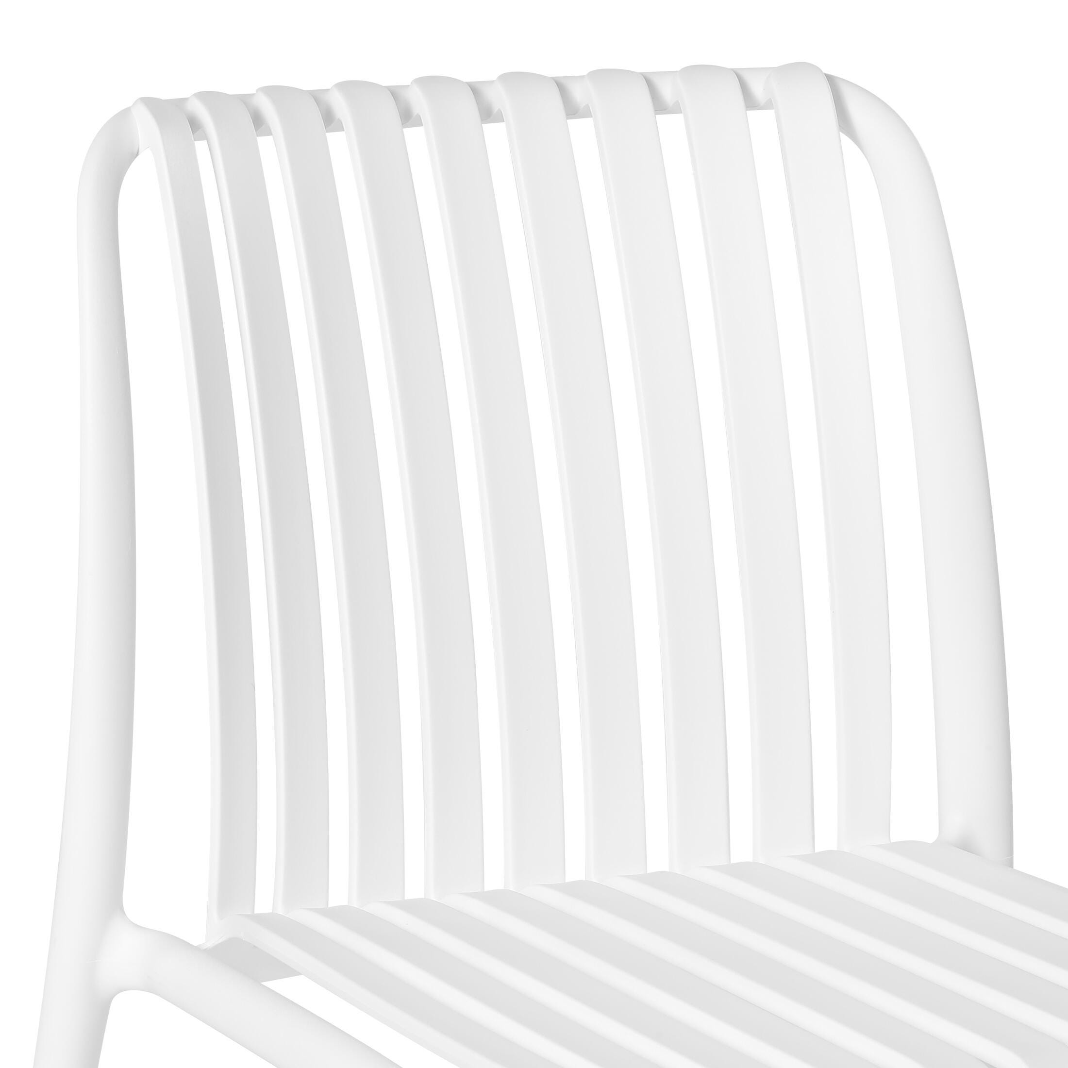Westin Furniture Harlow Rectangular Outdoor Dining Table and 6 Chairs, White, large