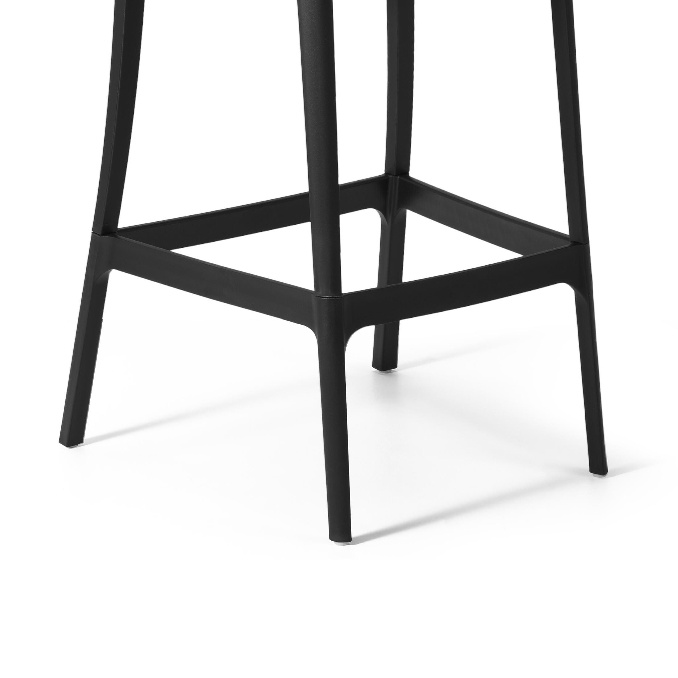 Westin Furniture Solene Outdoor Bar Table and 2 Barstools, Black, large