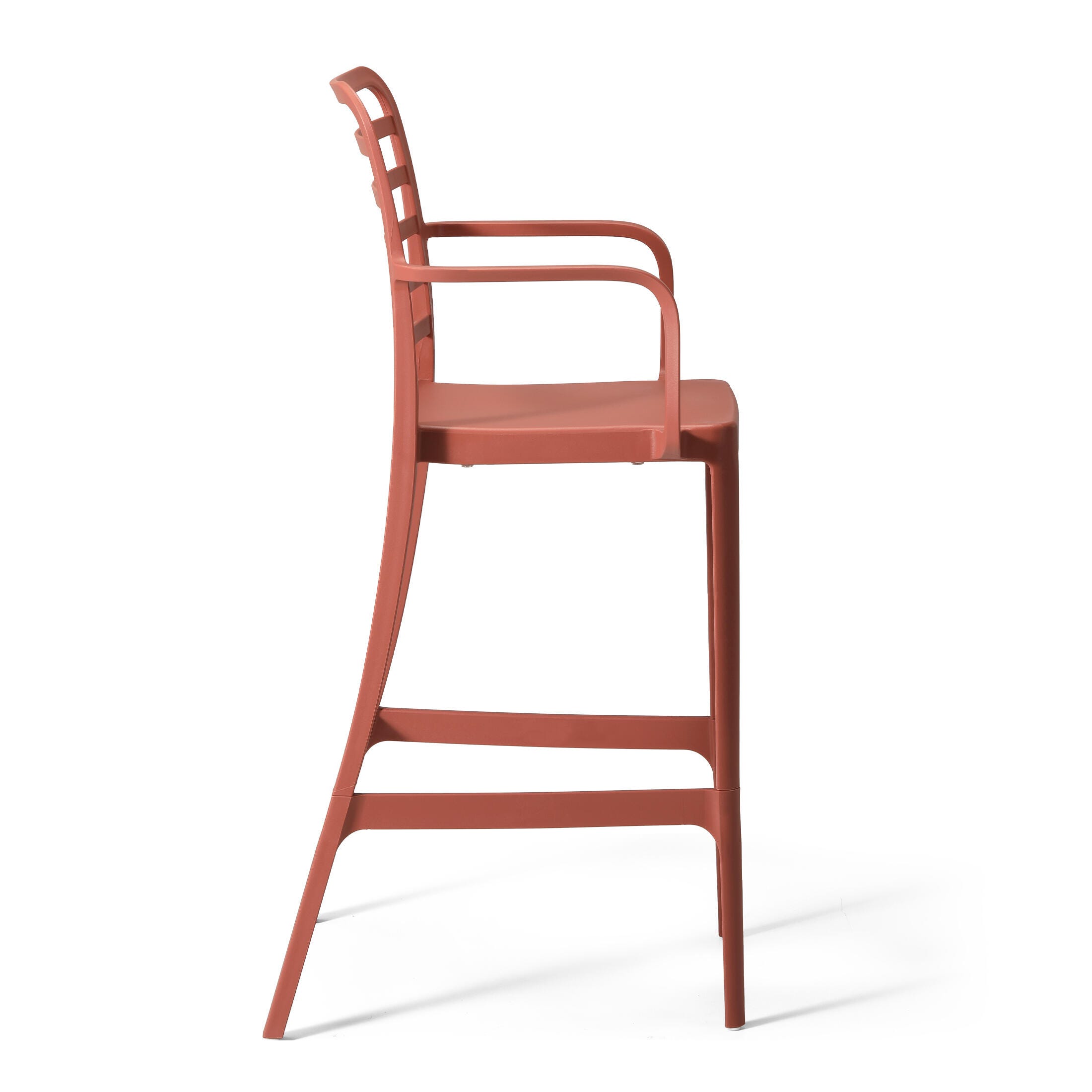 Westin Furniture Solene Outdoor Bar Table and 2 Barstools, Red, large