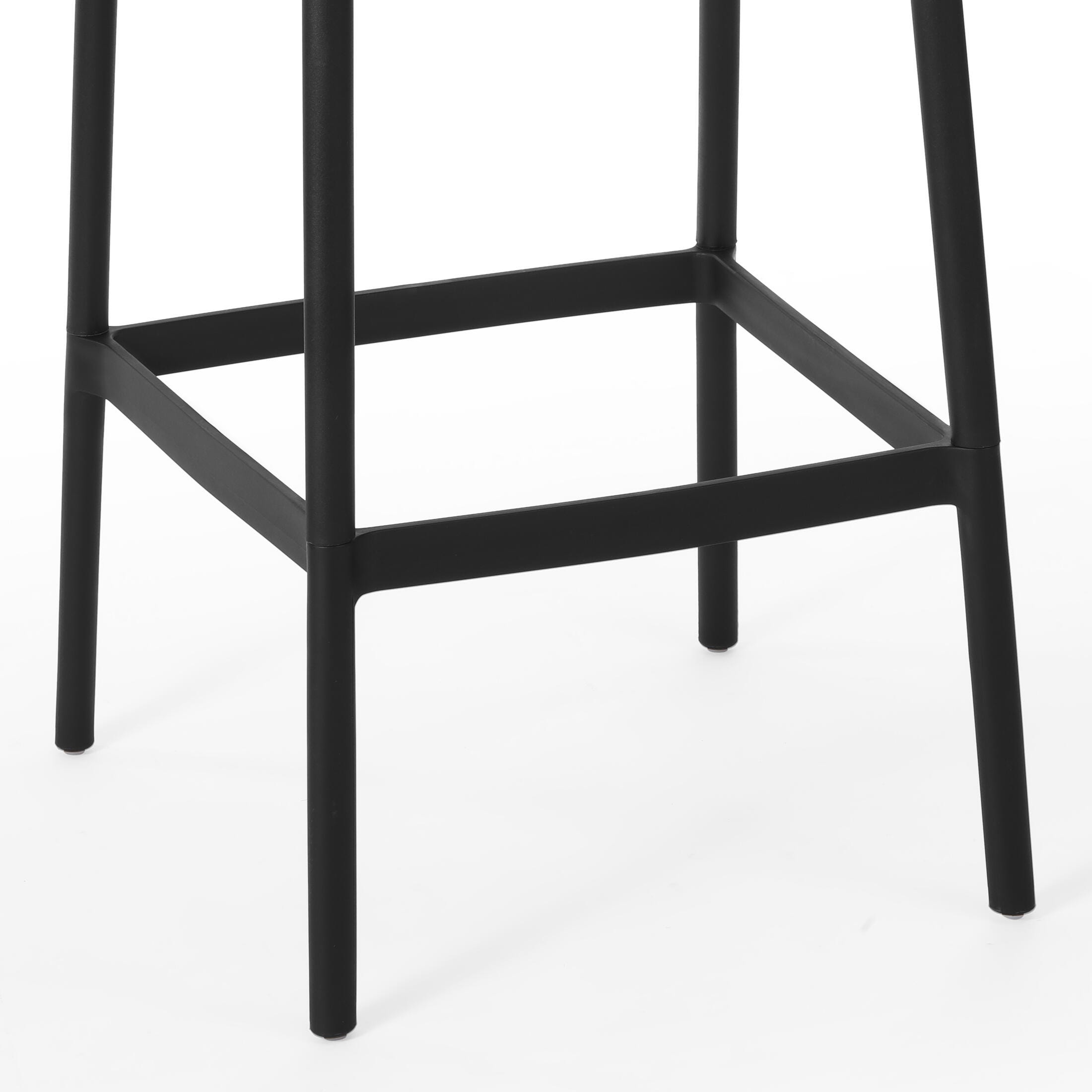 Westin Furniture Soleil Outdoor Bar Table and 2 Barstools, Black, large