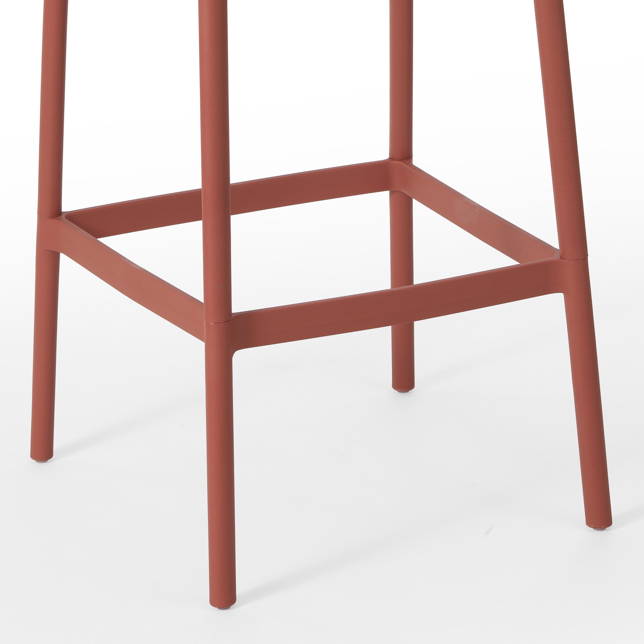 Westin Furniture Soleil Outdoor Bar Table and 2 Barstools, Red, large