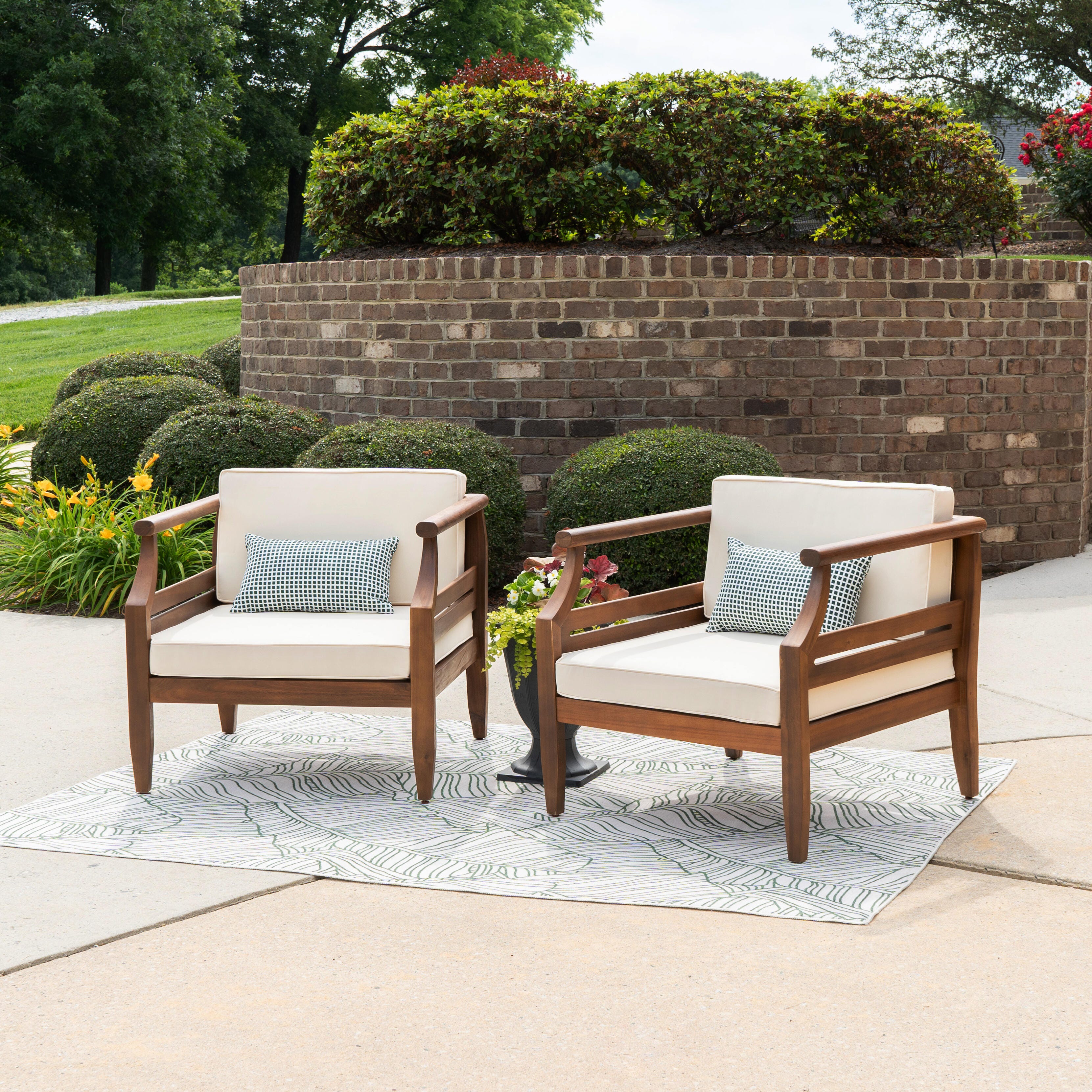 Linon Holland Outdoor Lounge Chair (Set of 2), , rollover