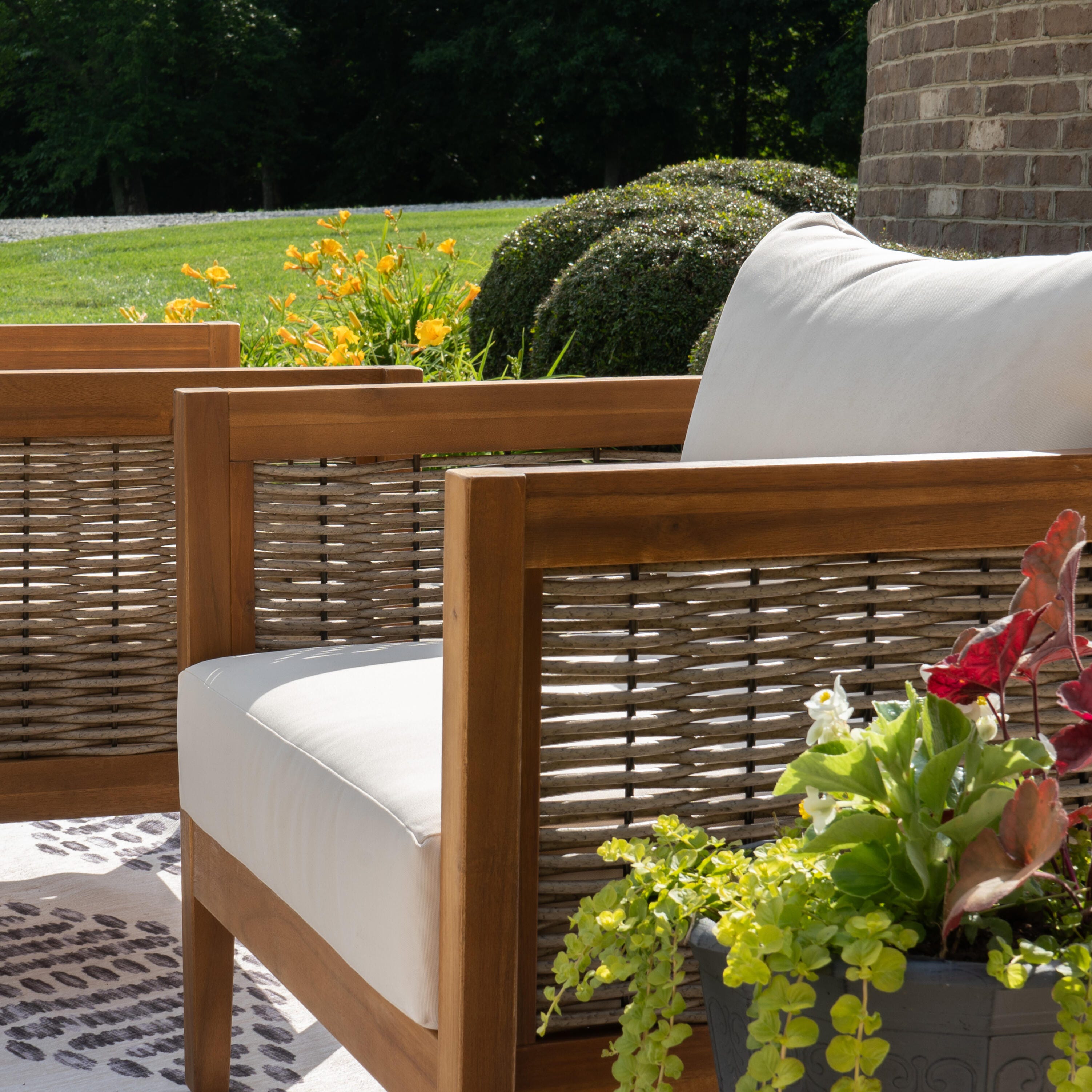 Linon Athens Outdoor Lounge Chair (Set of 2), , large