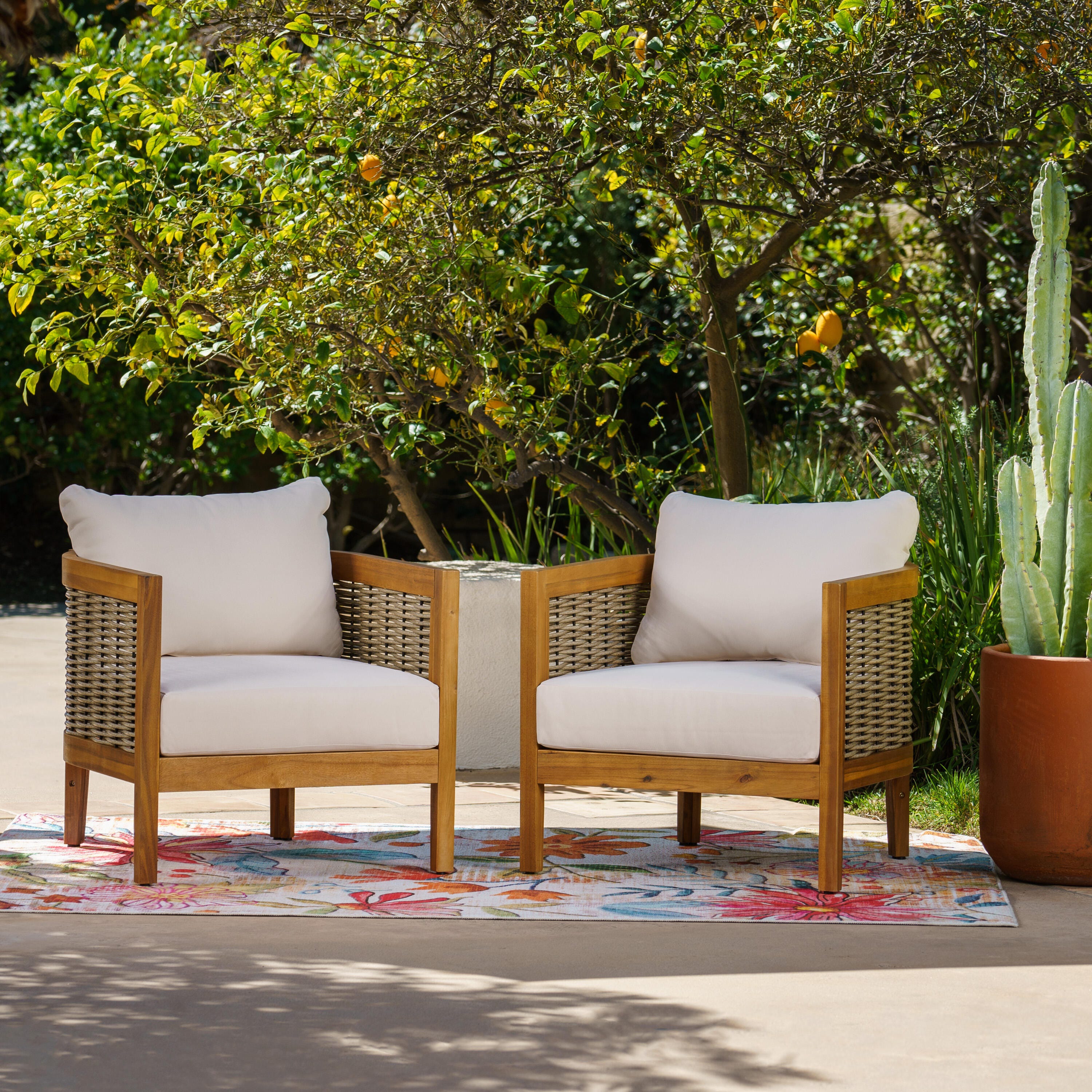 Linon Athens Outdoor Lounge Chair (Set of 2), , large