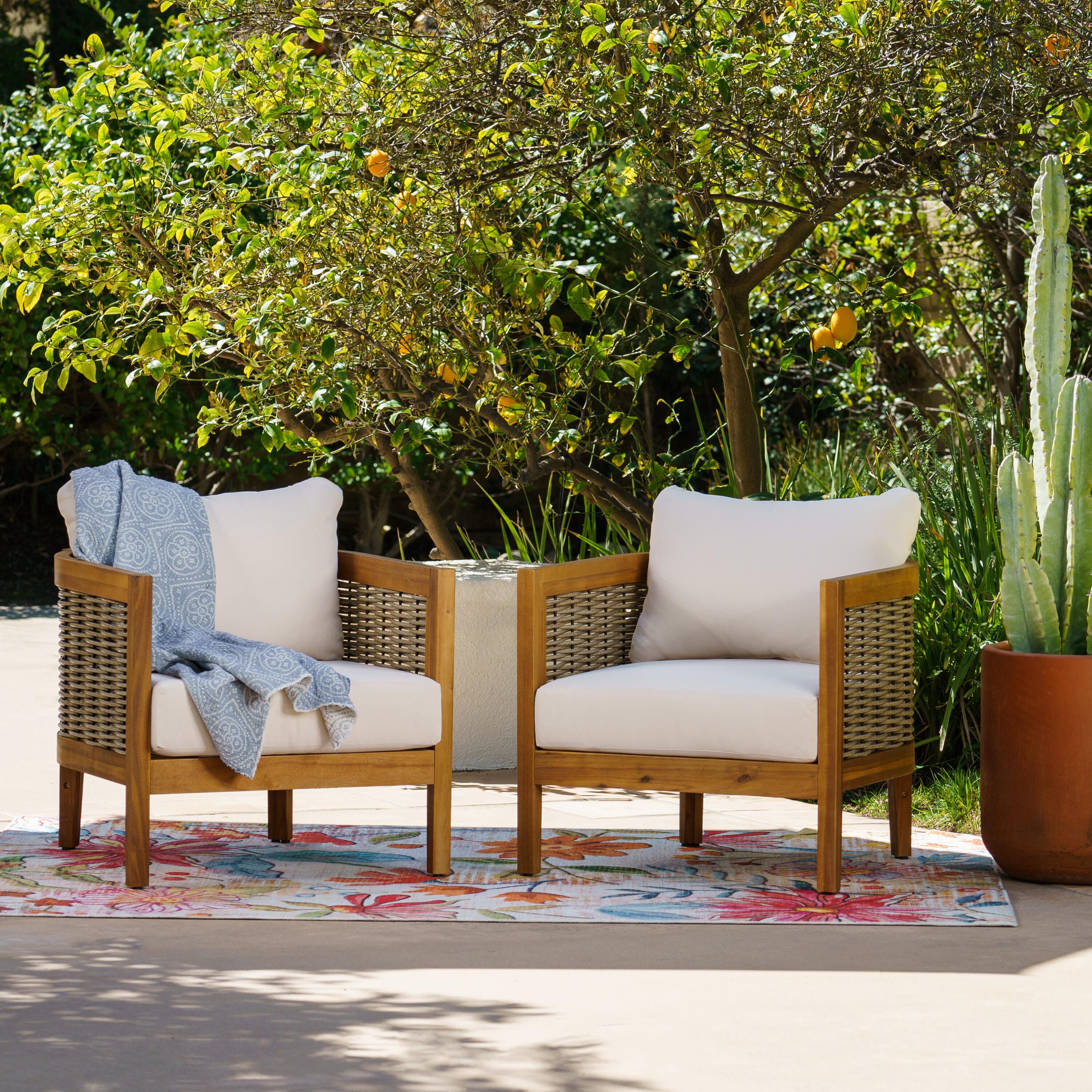 Linon Athens Outdoor Lounge Chair (Set of 2), , large
