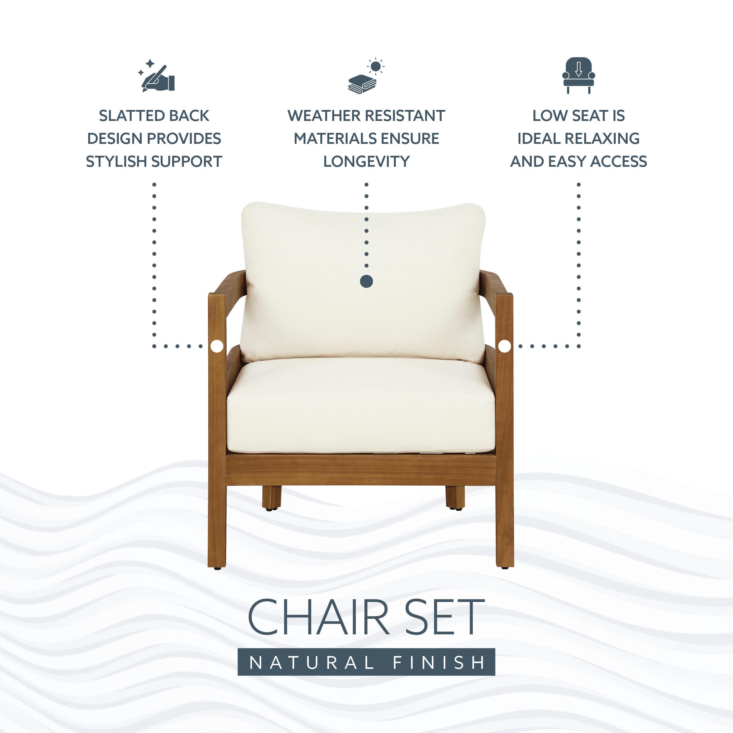 Linon Creston Outdoor Lounge Chair (Set of 2), , large