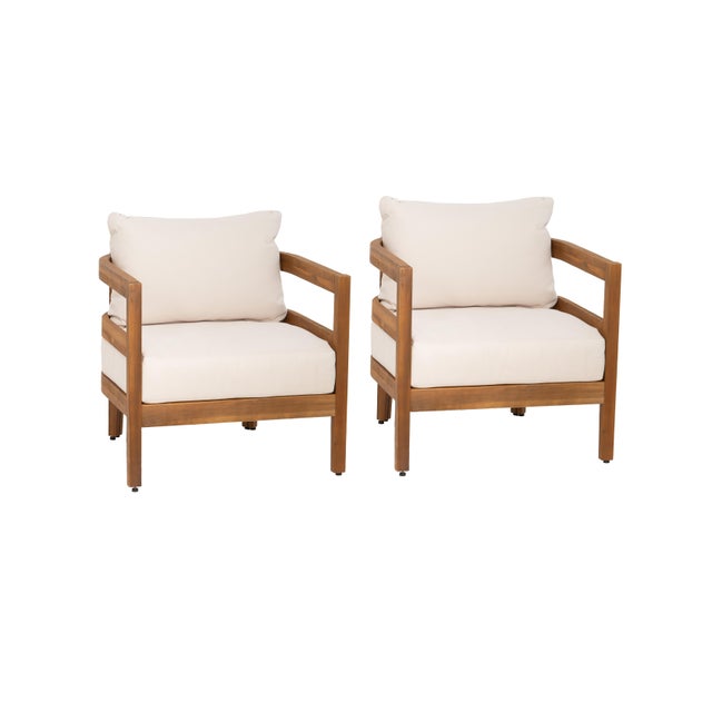 Linon Creston Outdoor Lounge Chair (Set of 2)