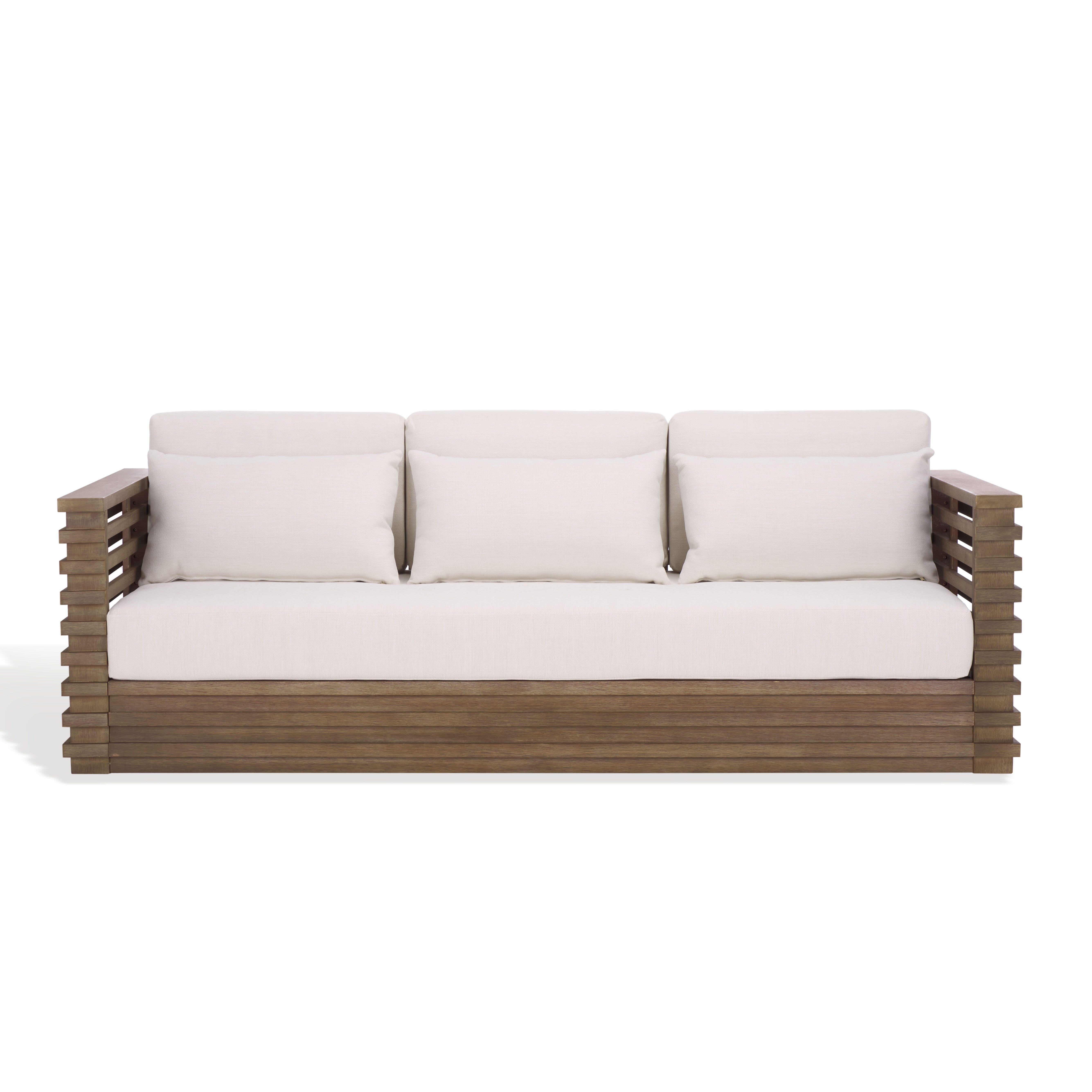 Safavieh Tortuga Outdoor Sofa, Brown/Beige