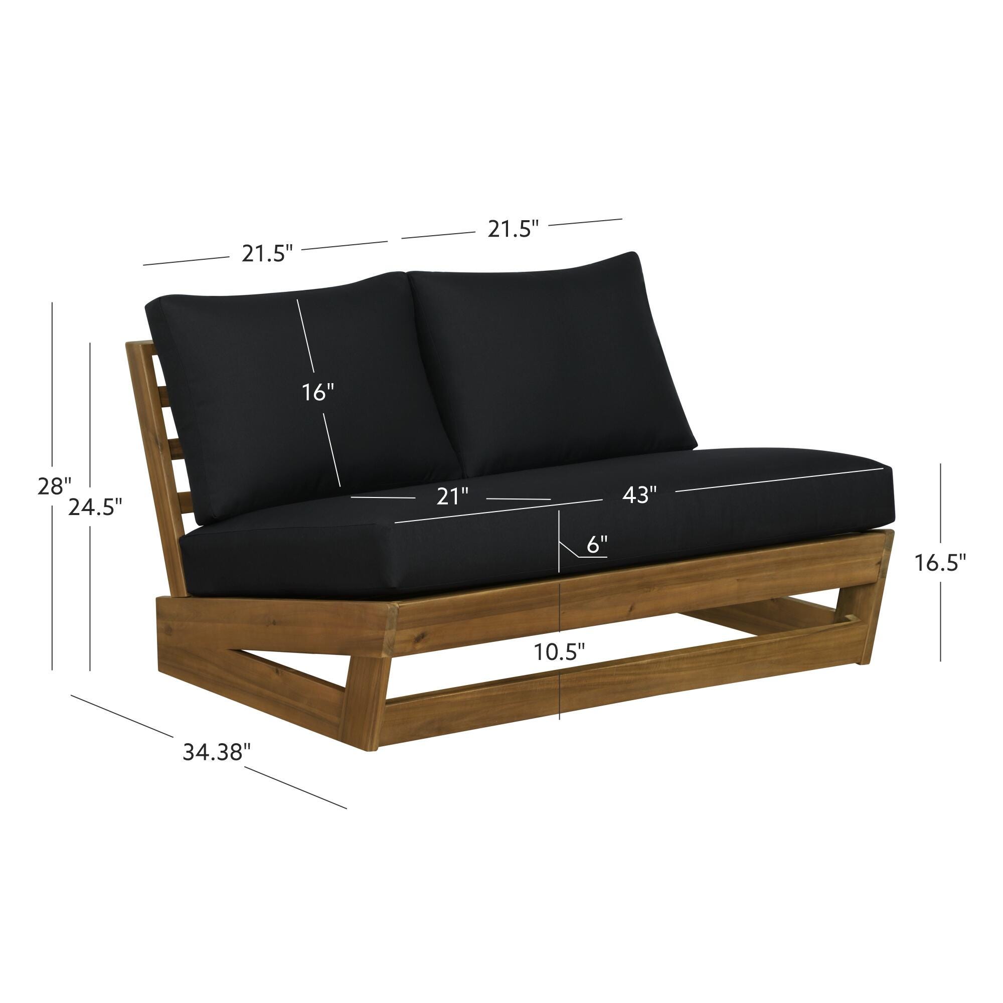 Linon Carmel Outdoor Conversation Set, Brown/Black, large
