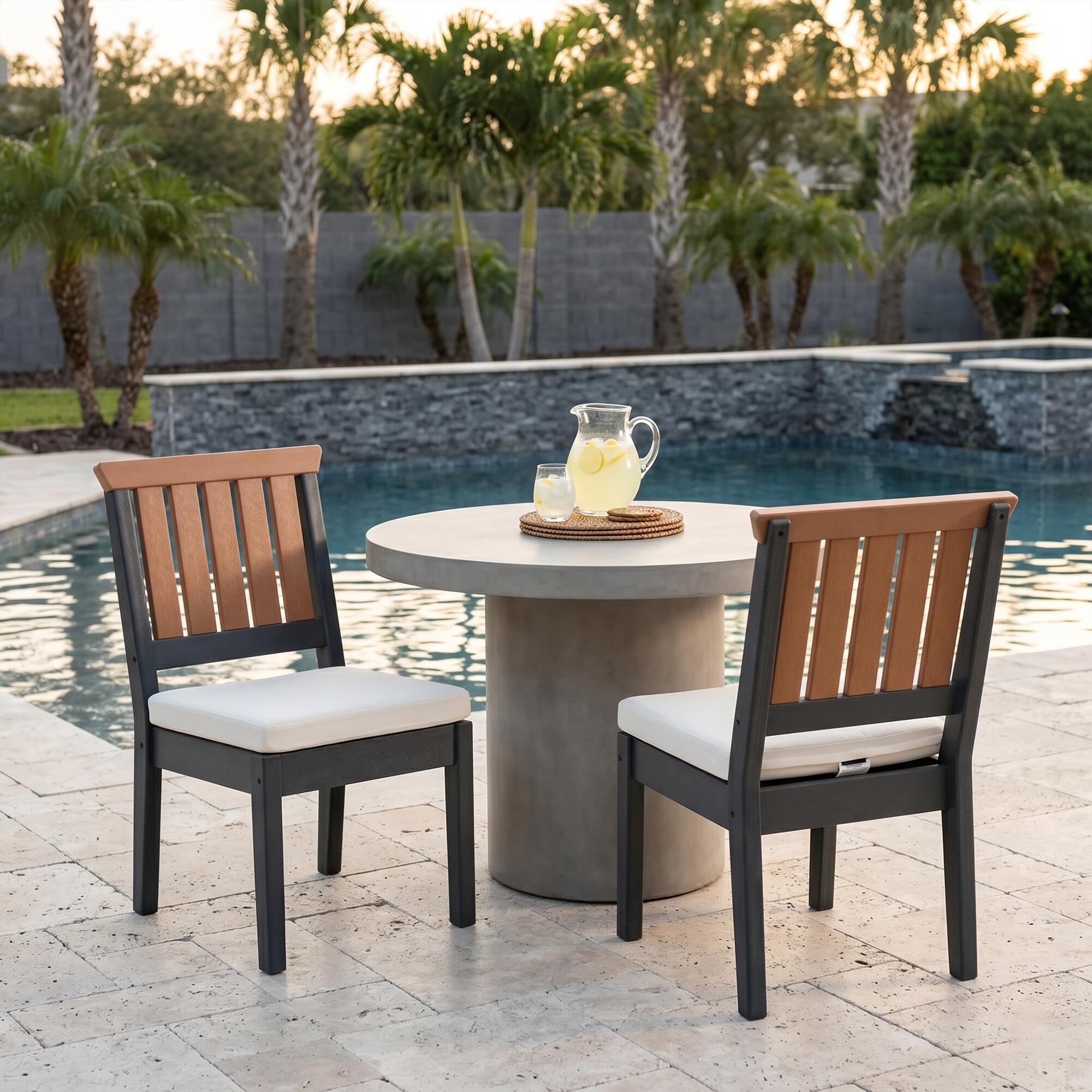 A-Eco Living Outdoor Armless Dining Chair (Set of 2), , large