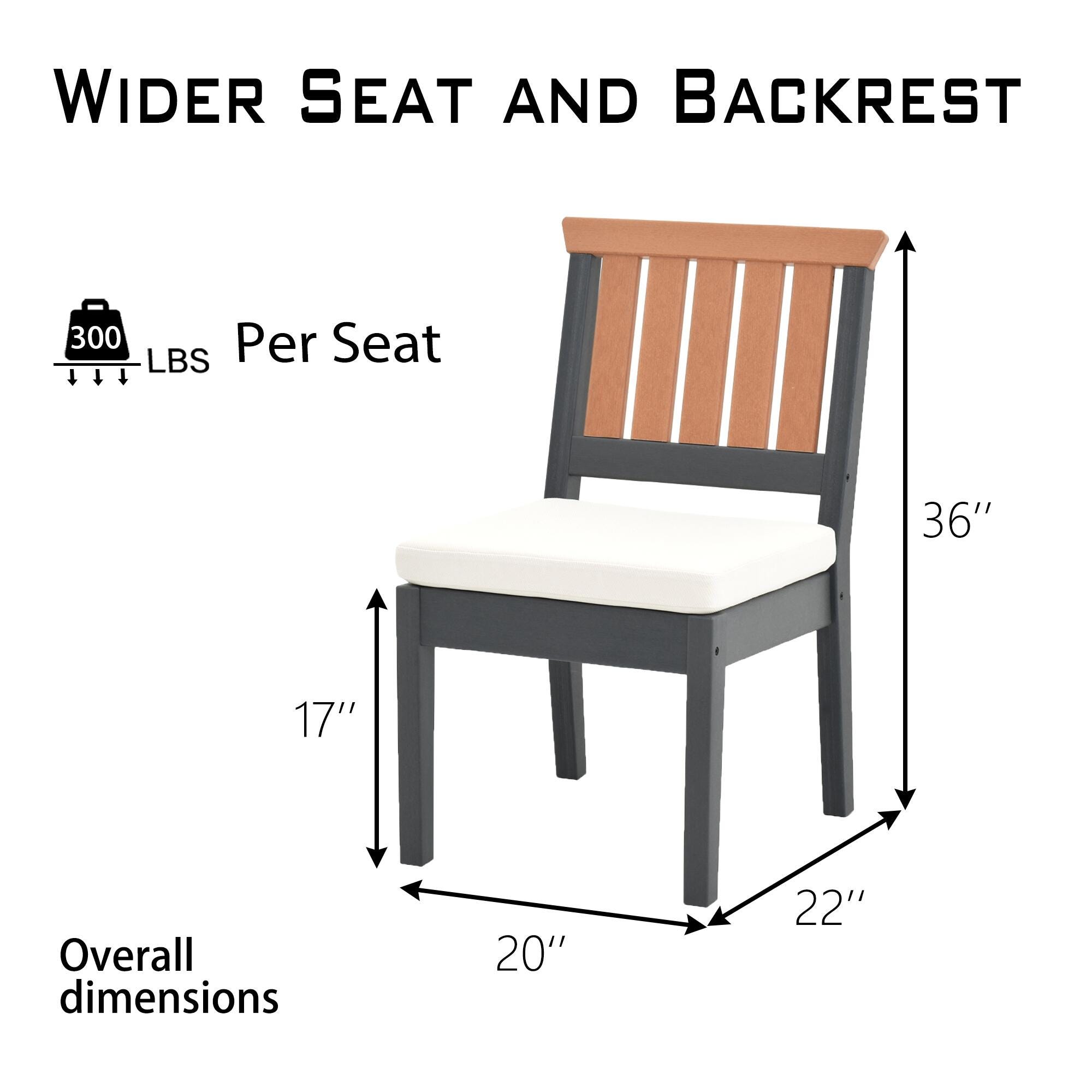 A-Eco Living Outdoor Armless Dining Chair (Set of 2), , large