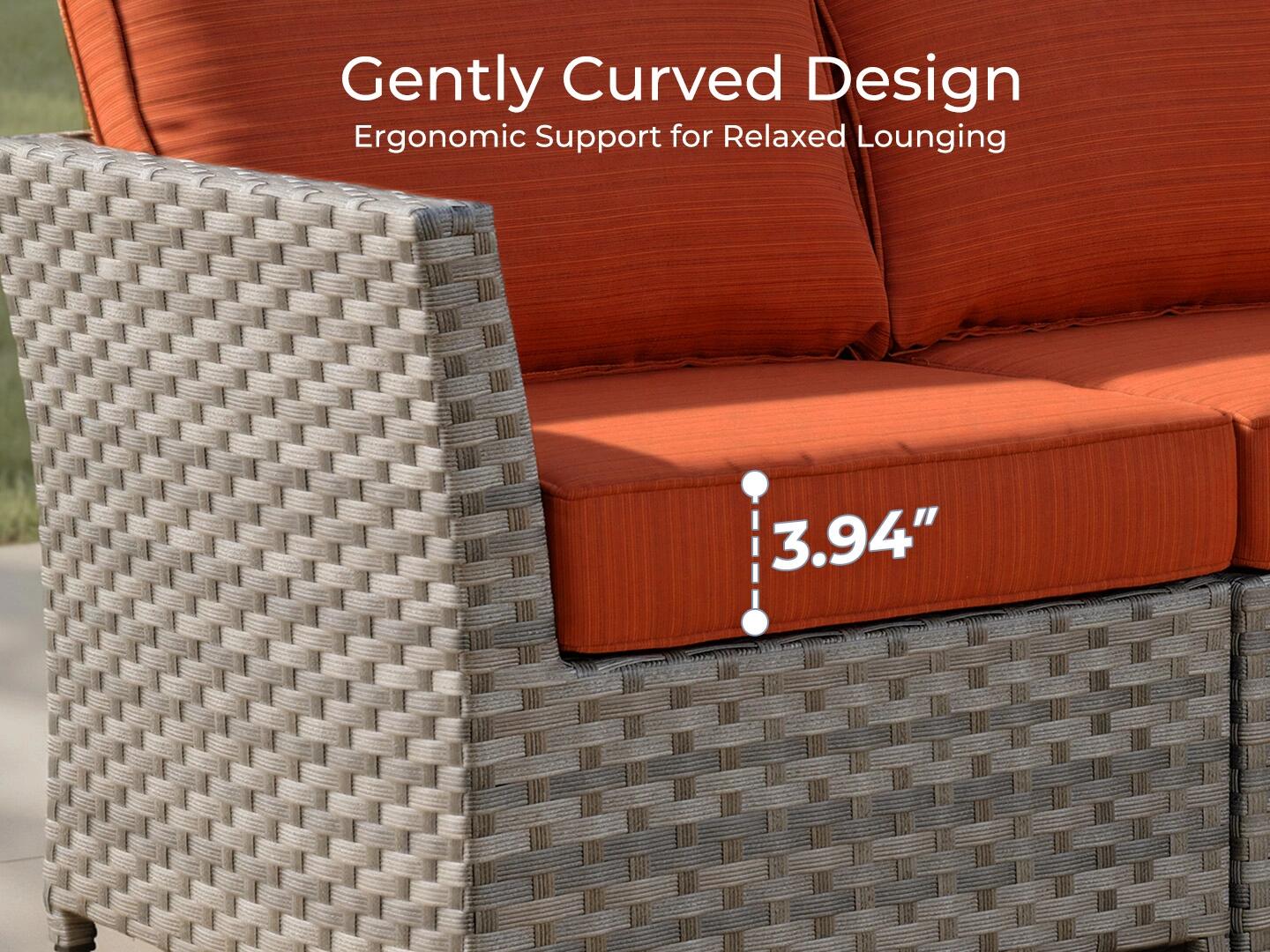 HOMLUX Outdoor Conversation Set, Orange, large