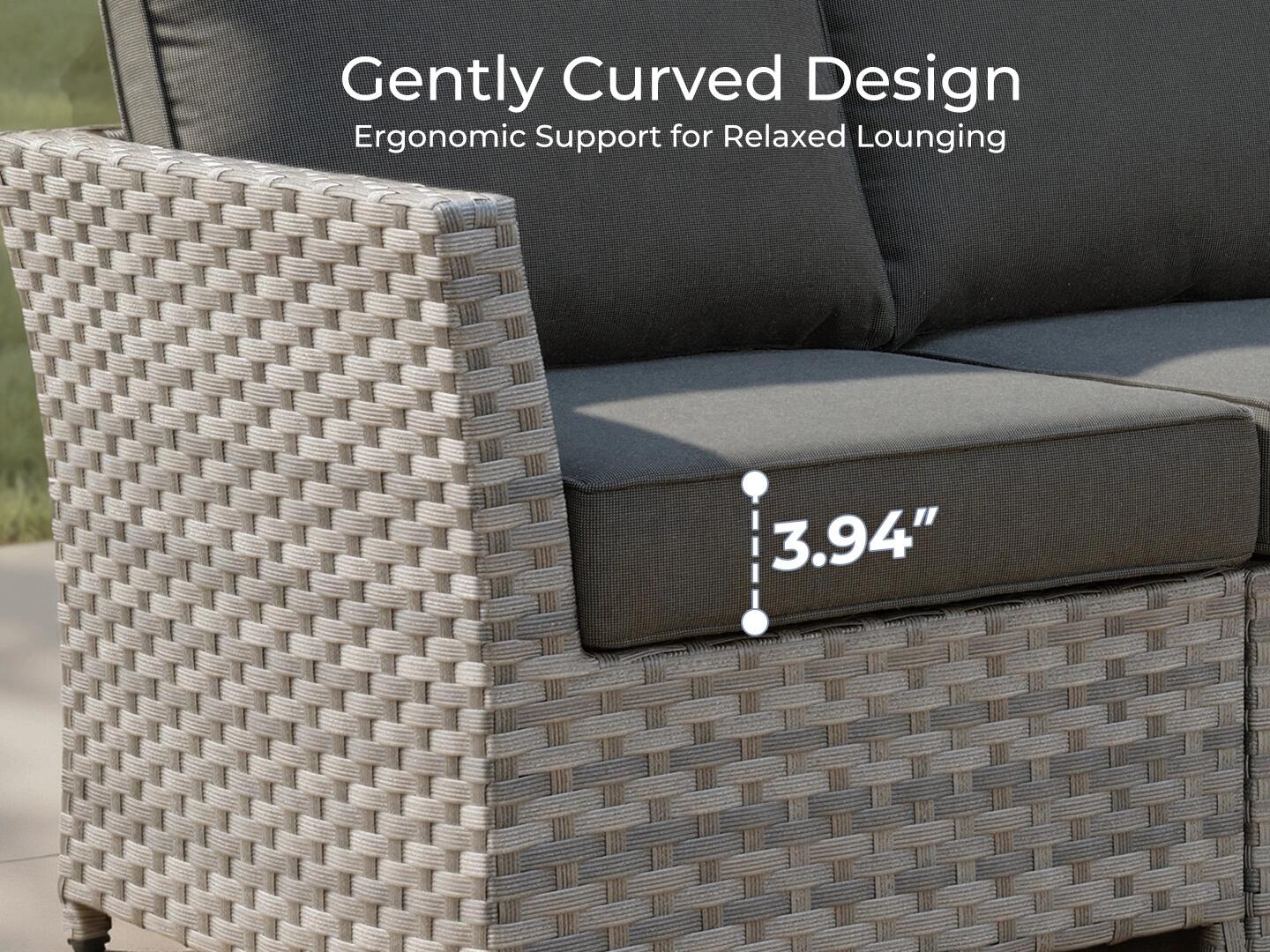 HOMLUX Outdoor Conversation Set, Gray, large