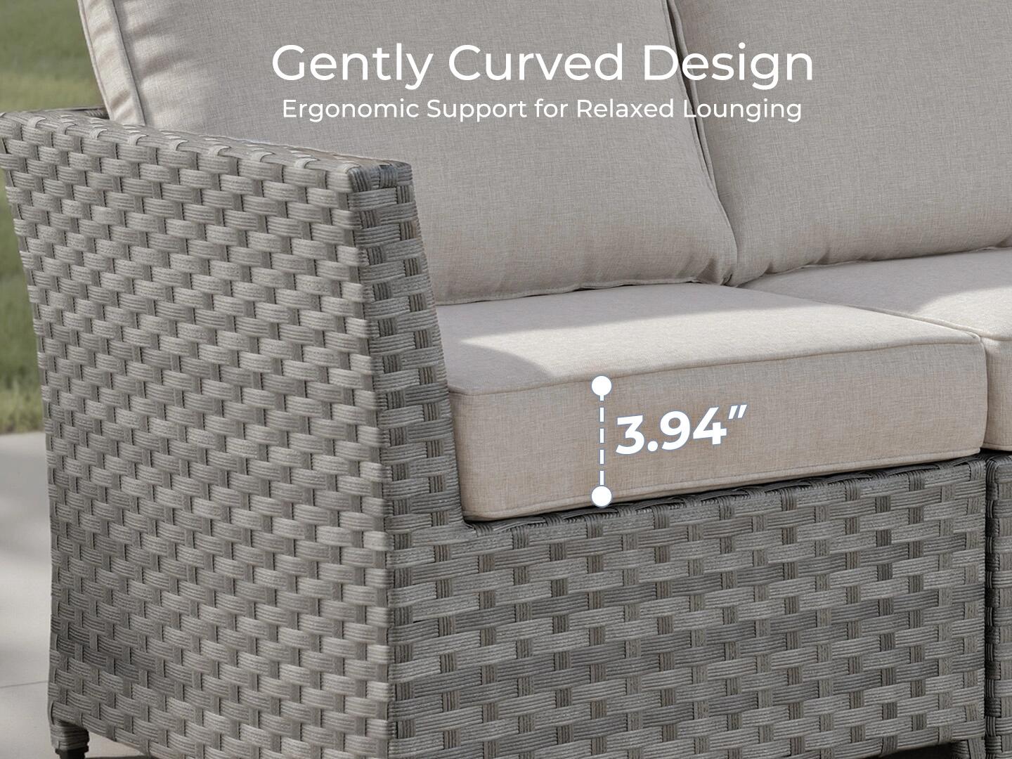 HOMLUX Outdoor Conversation Set, Beige, large